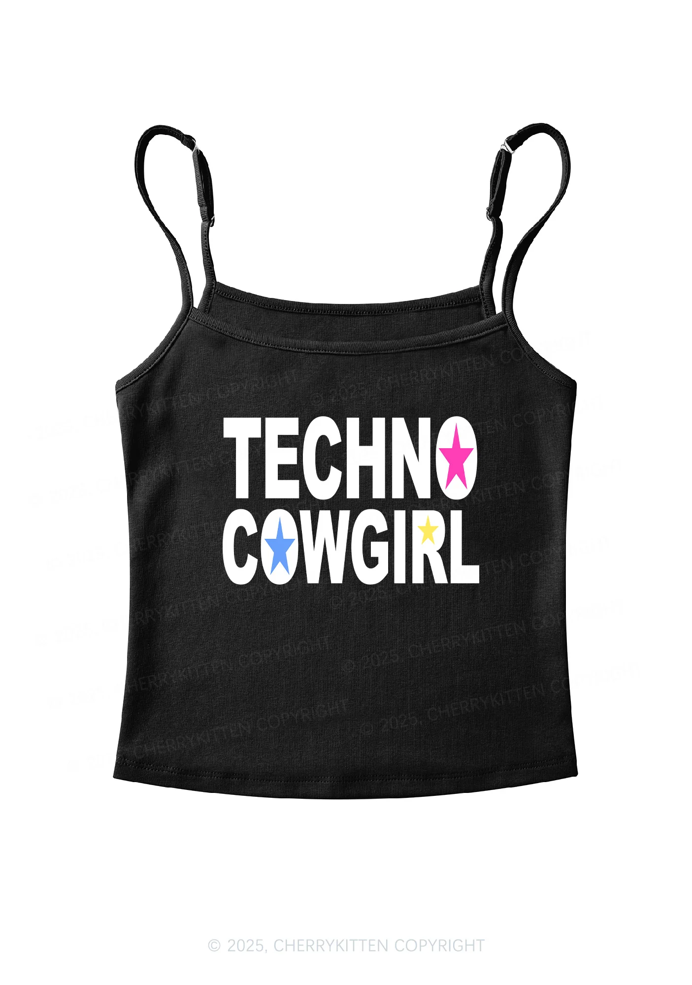 Techno Cowgirl Y2K Spaghetti Strap Cami Cherrykitten - Image 3