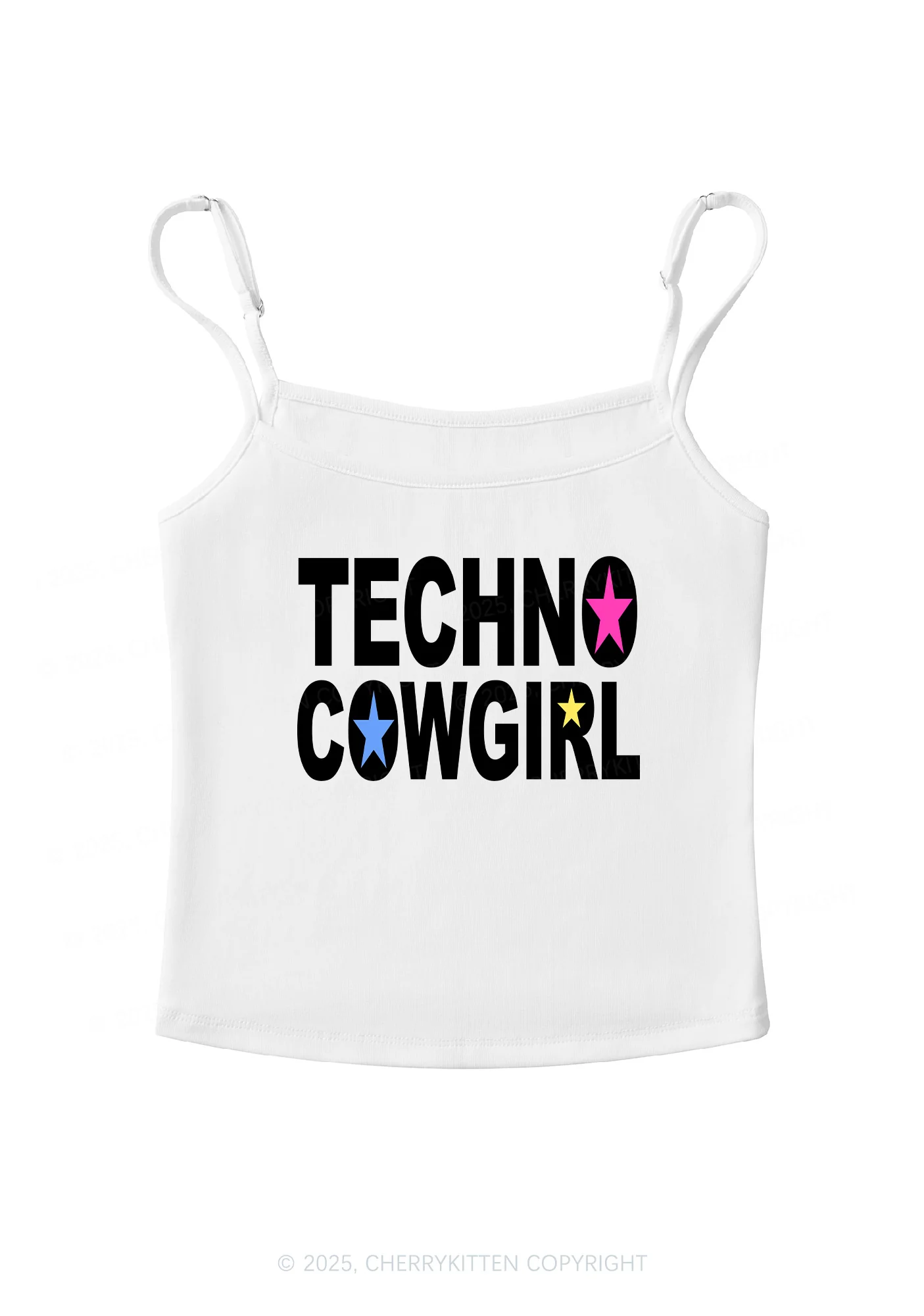 Techno Cowgirl Y2K Spaghetti Strap Cami Cherrykitten - Image 4