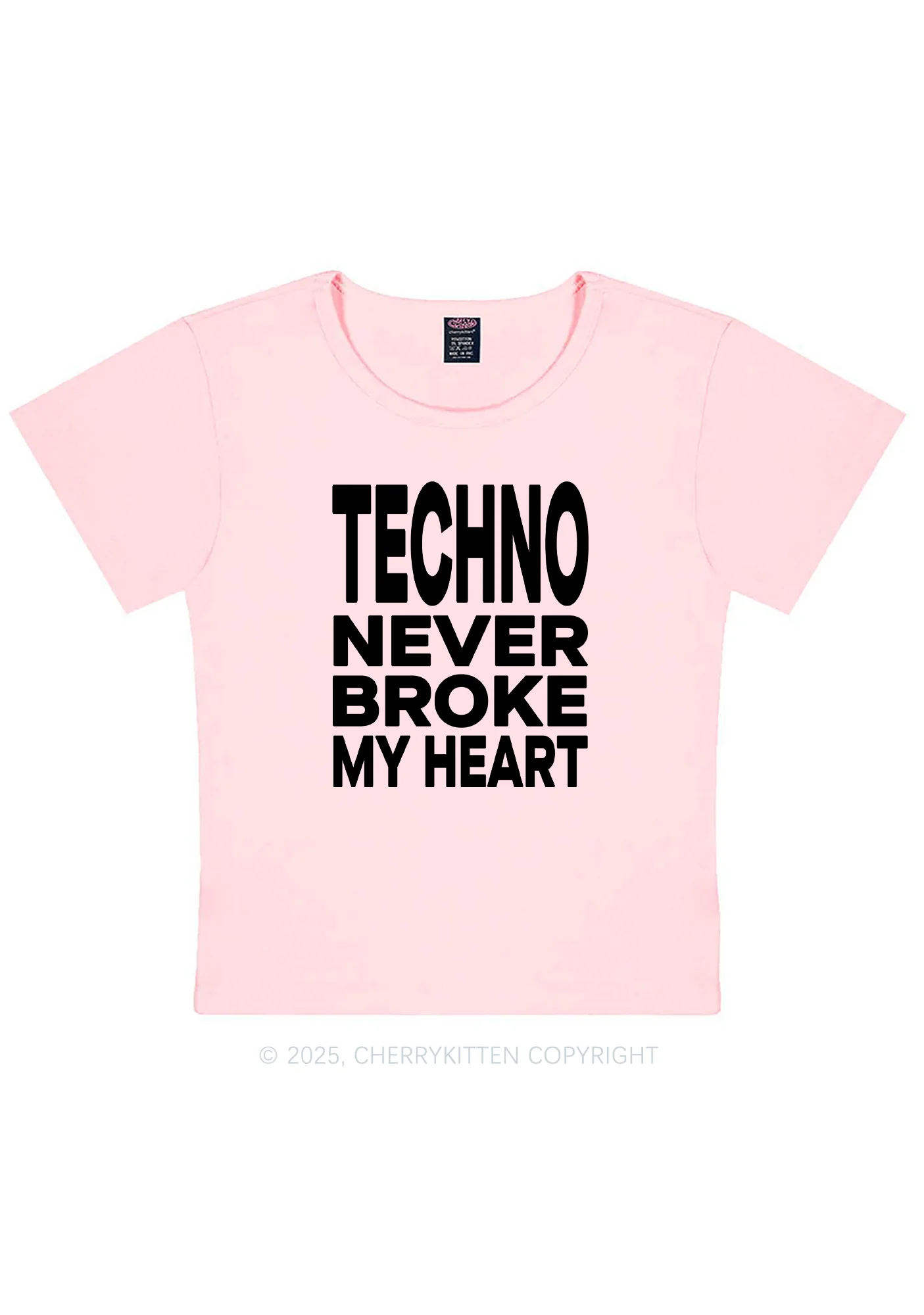 Techno Heart Y2K Baby Tee Cherrykitten - Image 10