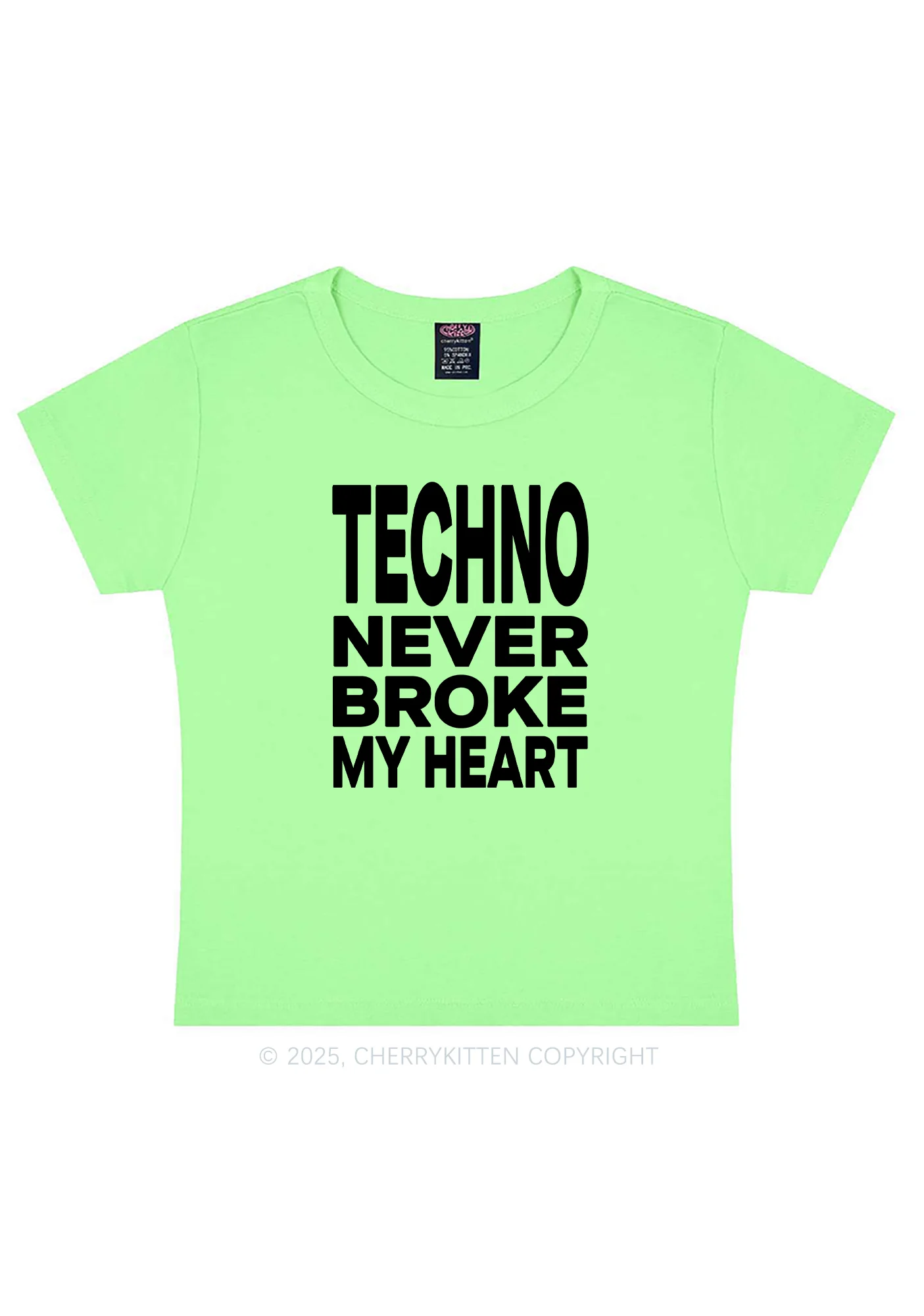 Techno Heart Y2K Baby Tee Cherrykitten - Image 11