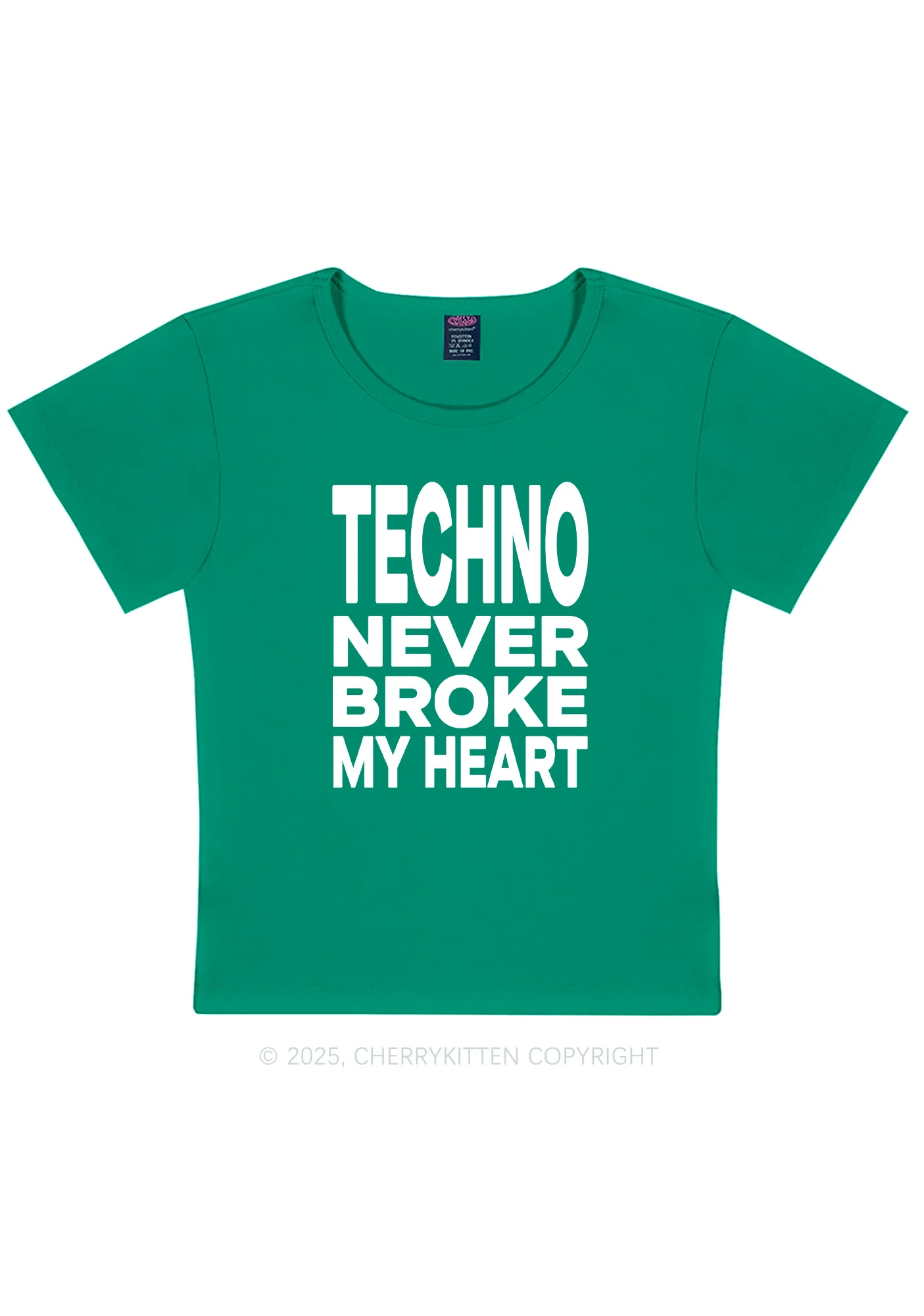 Techno Heart Y2K Baby Tee Cherrykitten - Image 12
