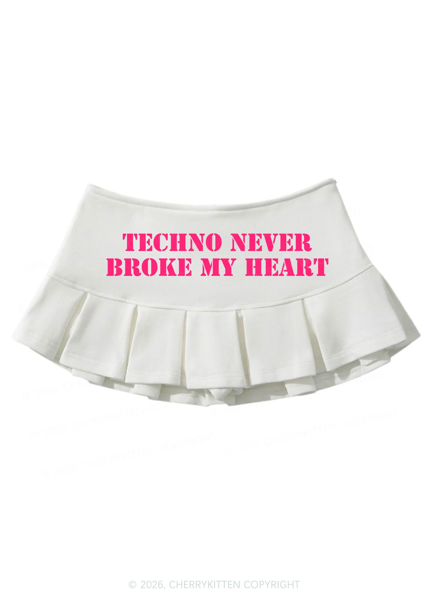 Techno Heart Y2K Mini Pleated Skirts Cherrykitten - Image 2