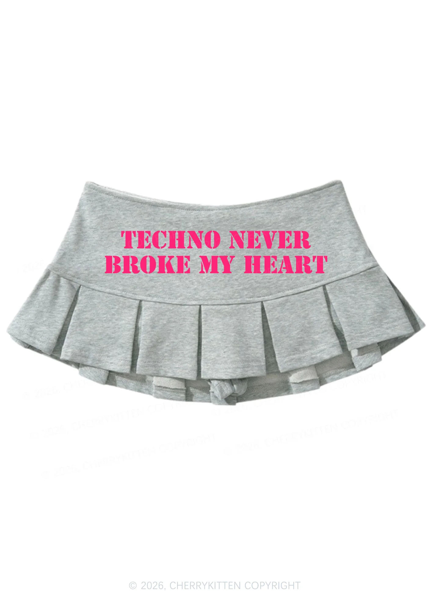 Techno Heart Y2K Mini Pleated Skirts Cherrykitten - Image 3
