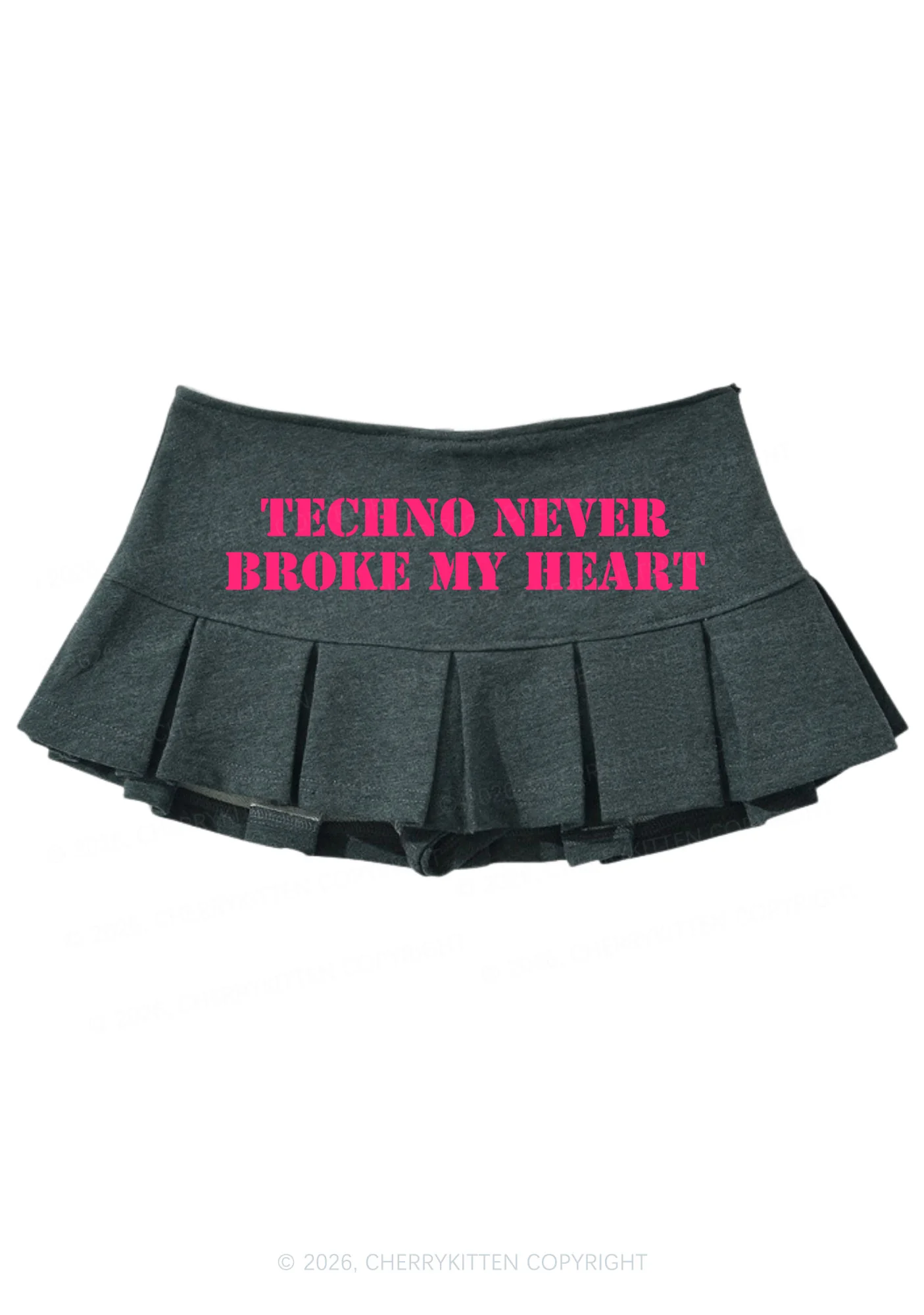 Techno Heart Y2K Mini Pleated Skirts Cherrykitten - Image 4