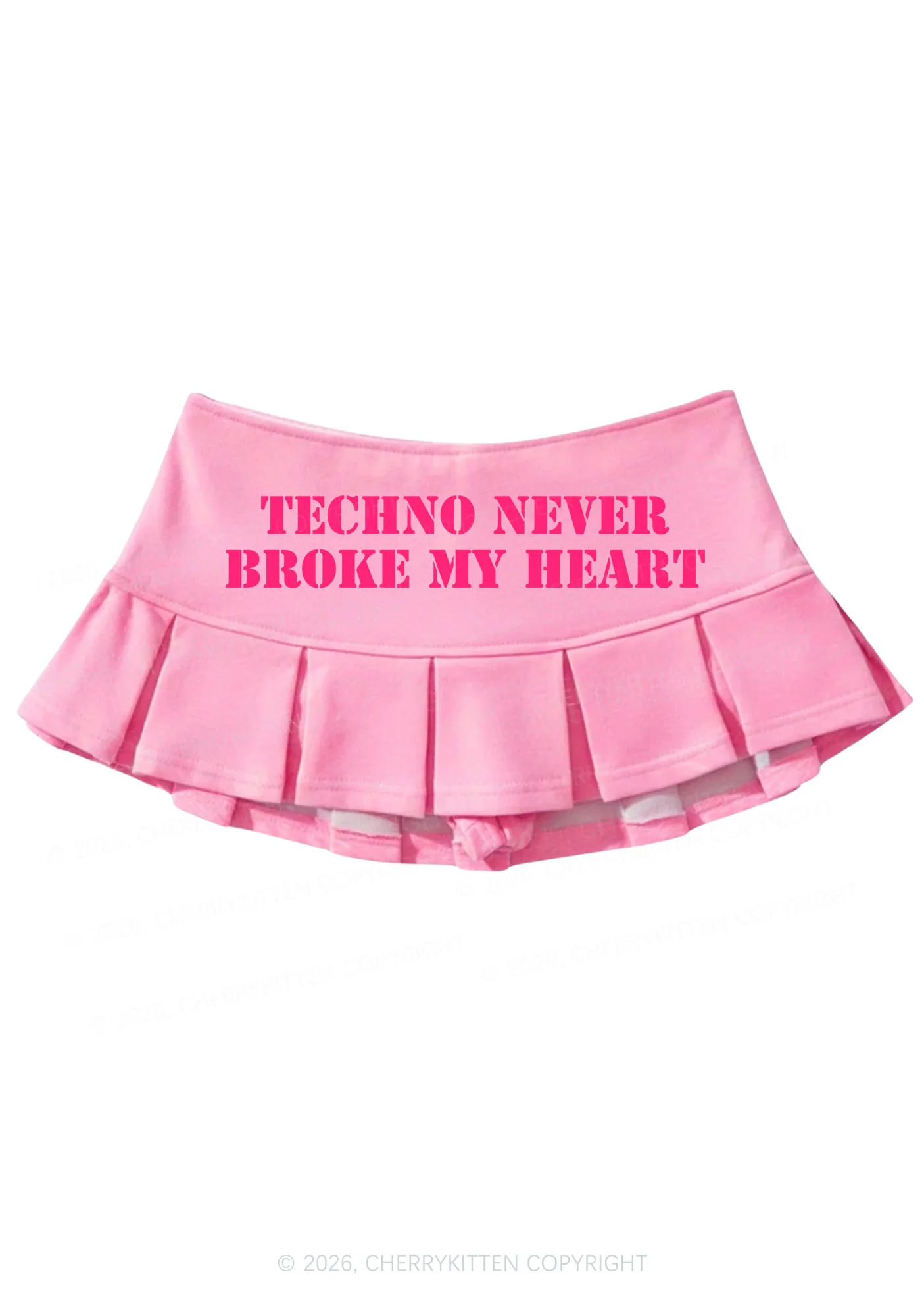 Techno Heart Y2K Mini Pleated Skirts Cherrykitten - Image 5
