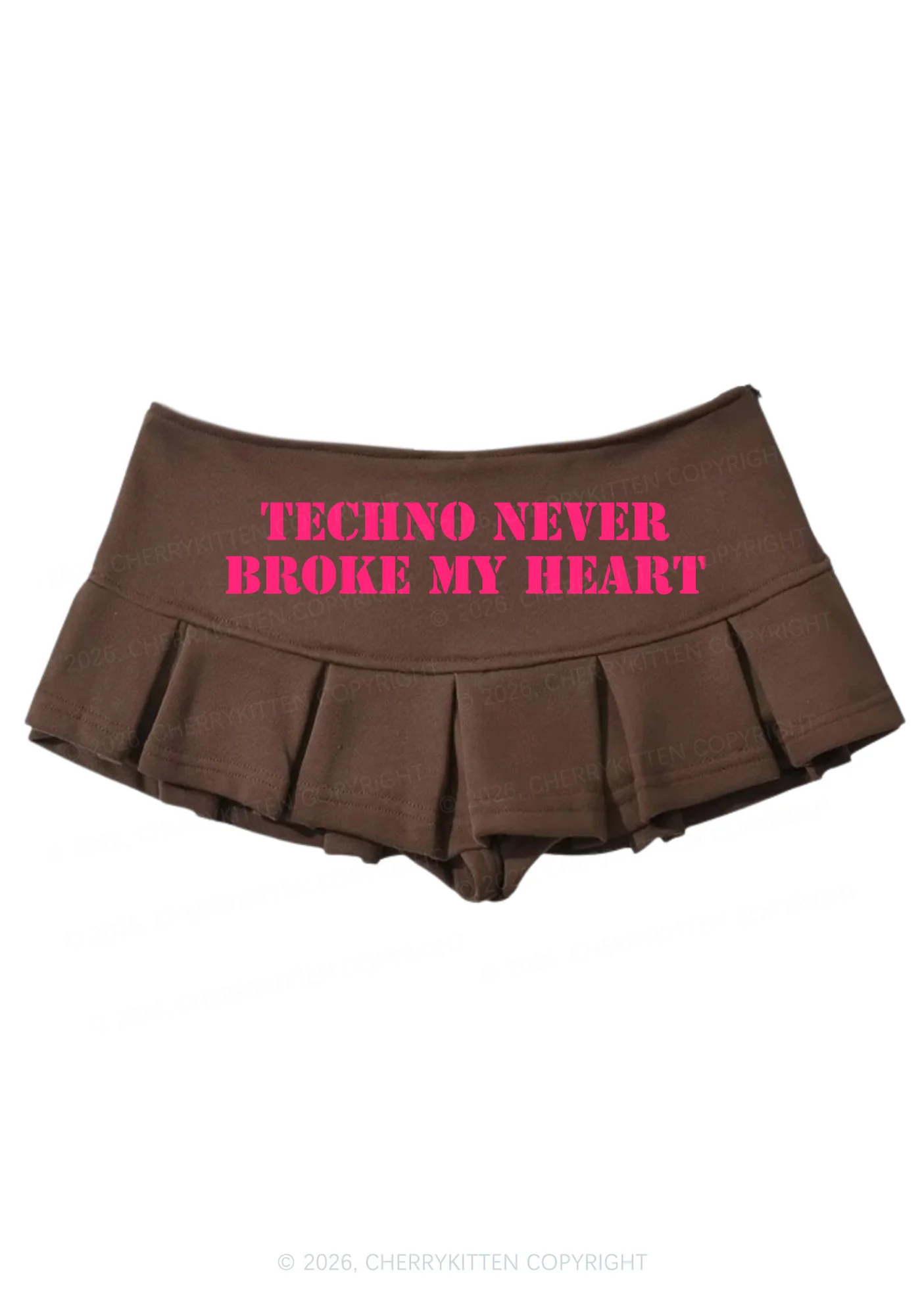 Techno Heart Y2K Mini Pleated Skirts Cherrykitten - Image 6