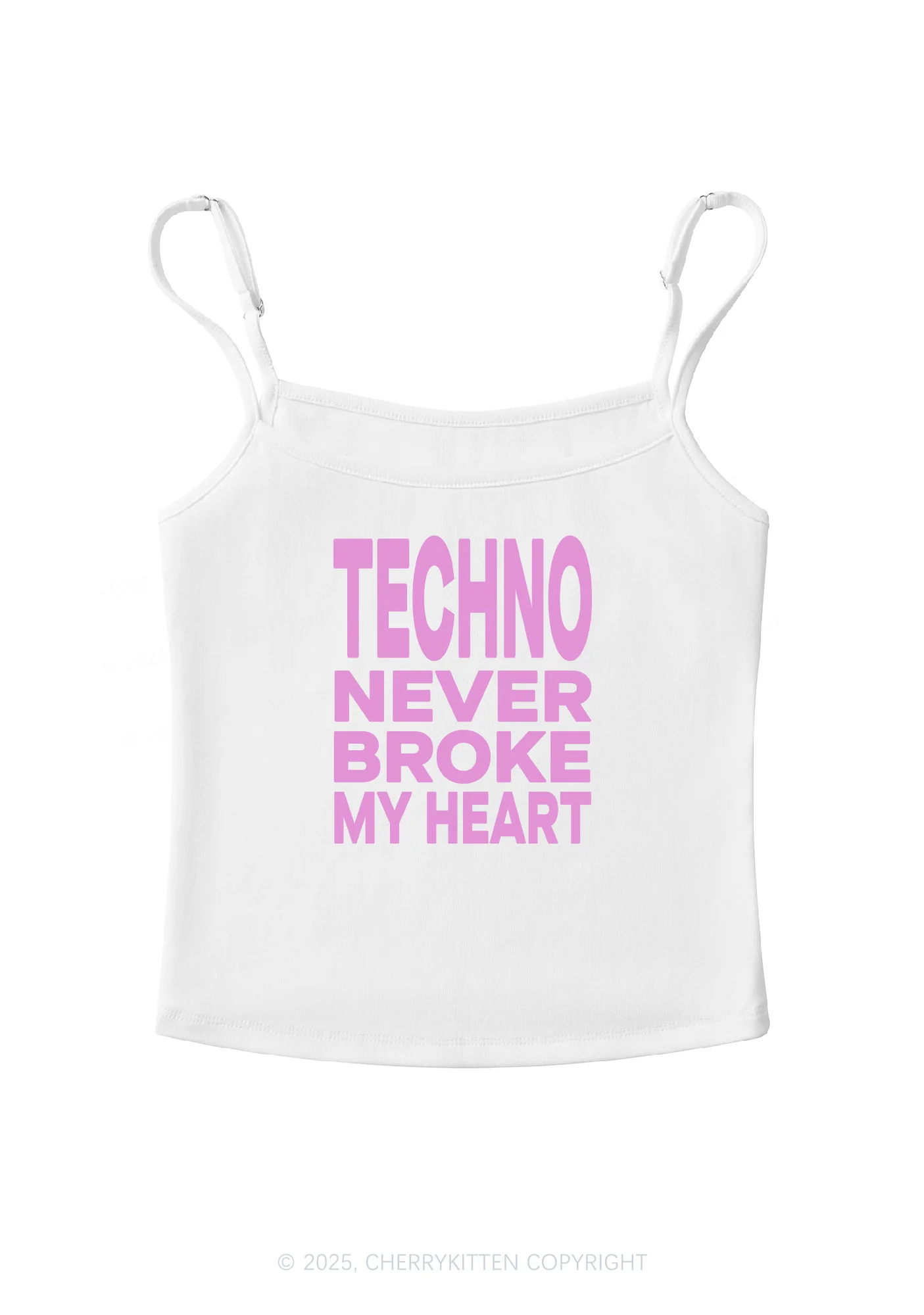 Techno Heart Y2K Spaghetti Strap Cami Cherrykitten - Image 4