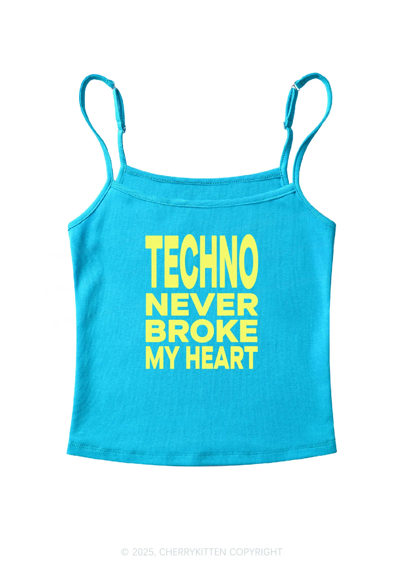 Techno Heart Y2K Spaghetti Strap Cami Cherrykitten - Image 6