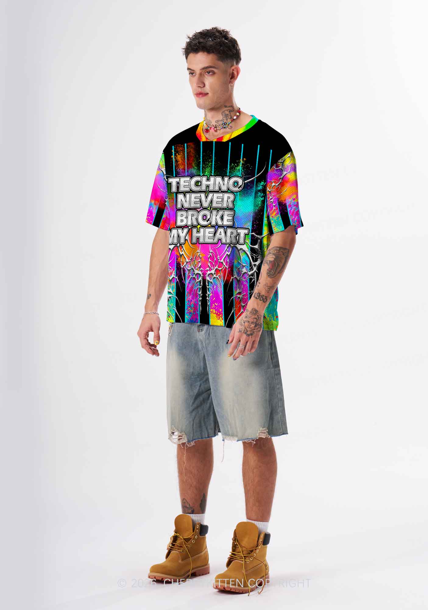 Techno Never Broke My Heart Y2K Sport Jersey Shirts Cherrykitten - Image 2