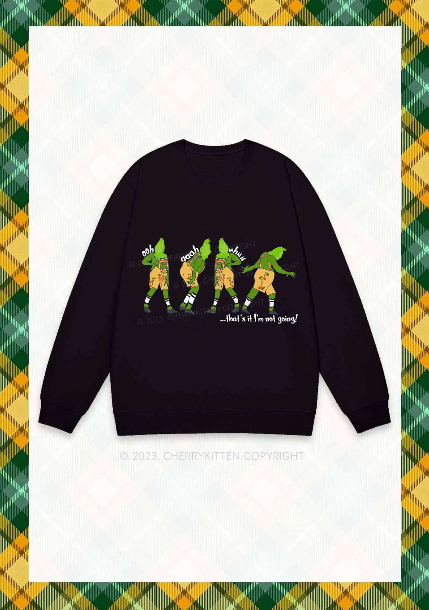 That's It I'm Not Going Christmas Y2K Sweatshirt Cherrykitten - Image 3