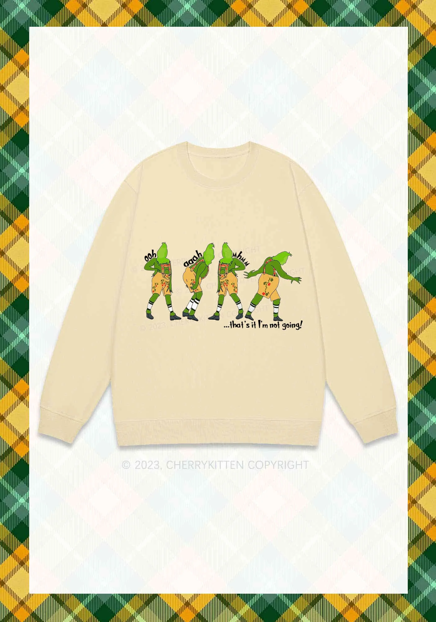 That's It I'm Not Going Christmas Y2K Sweatshirt Cherrykitten - Image 4