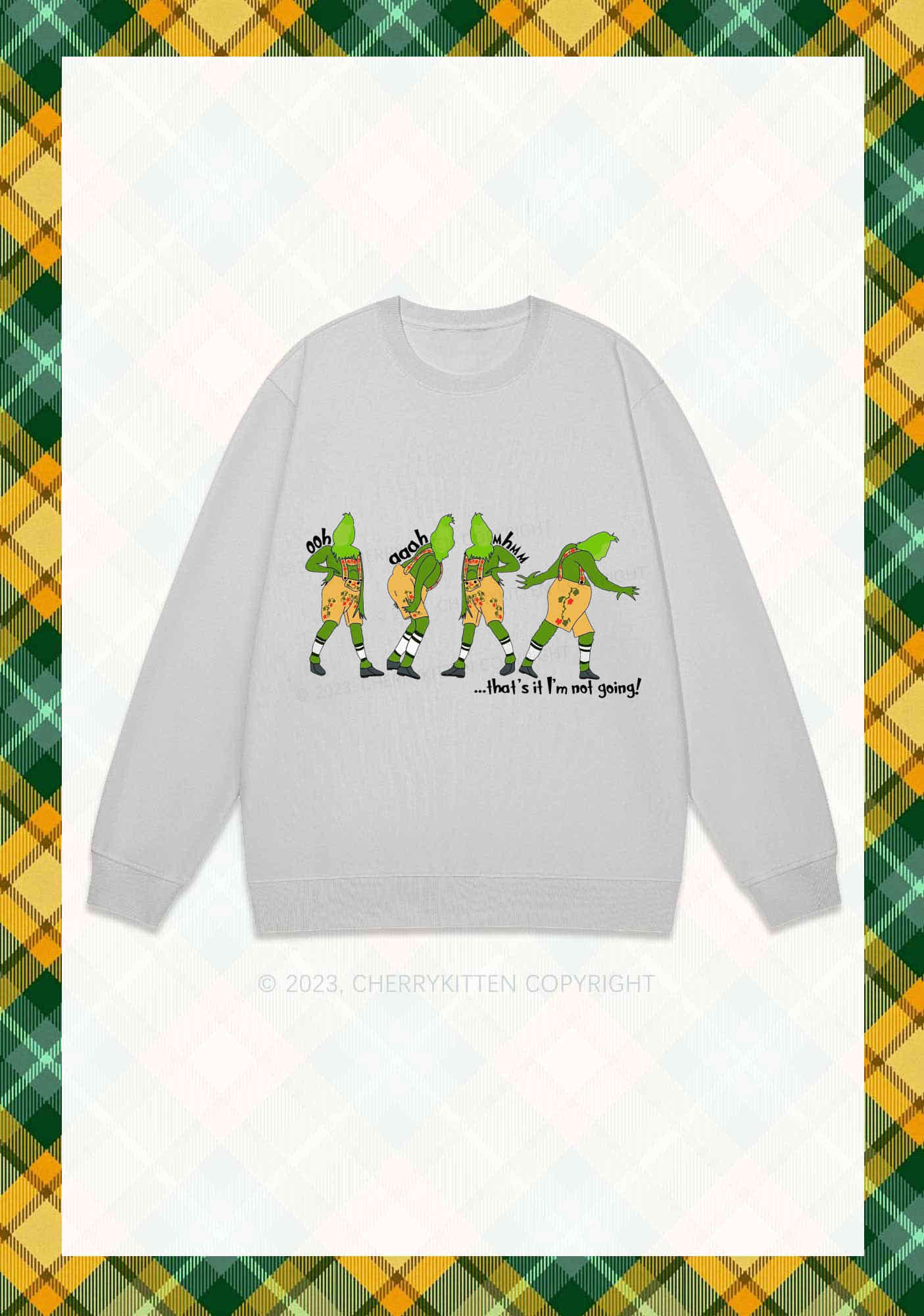 That's It I'm Not Going Christmas Y2K Sweatshirt Cherrykitten - Image 5