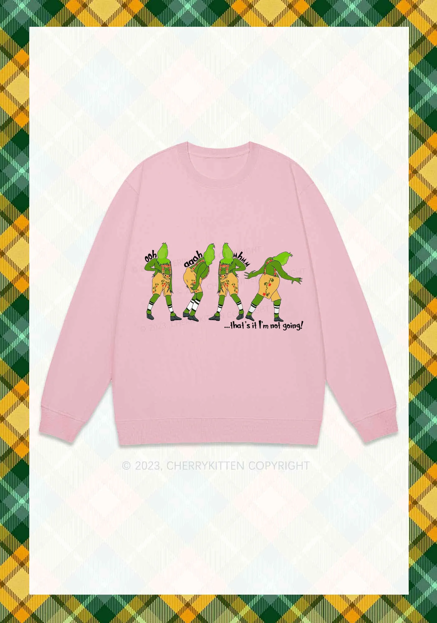 That's It I'm Not Going Christmas Y2K Sweatshirt Cherrykitten - Image 6