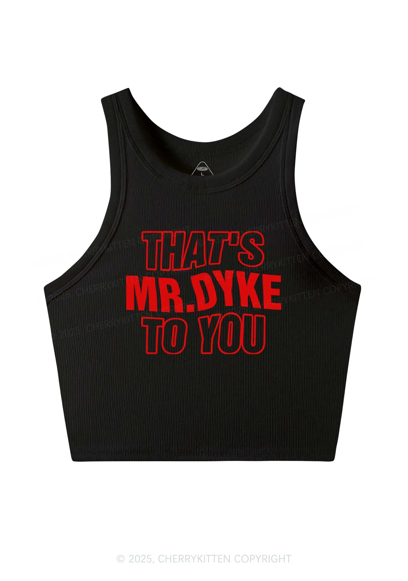 Thats Mr Dyke Pride Y2K Crop Tank Top Cherrykitten - Image 3