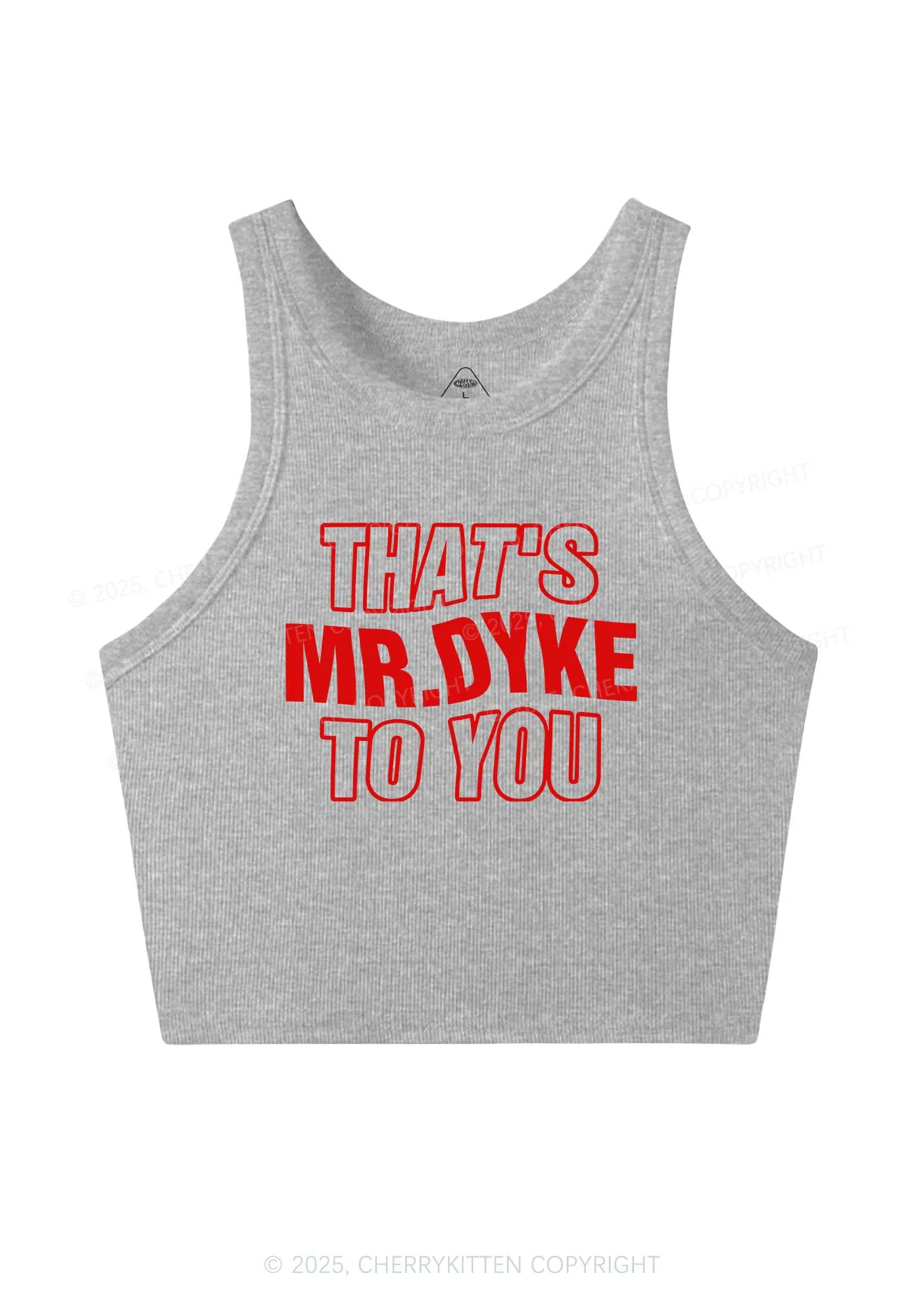 Thats Mr Dyke Pride Y2K Crop Tank Top Cherrykitten - Image 4