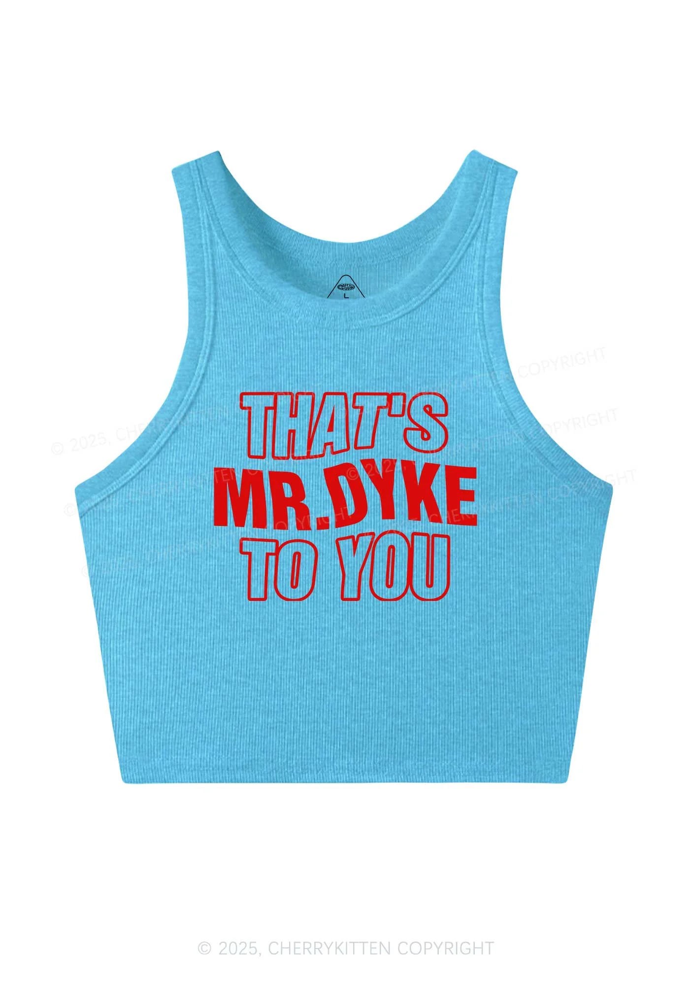 Thats Mr Dyke Pride Y2K Crop Tank Top Cherrykitten - Image 5