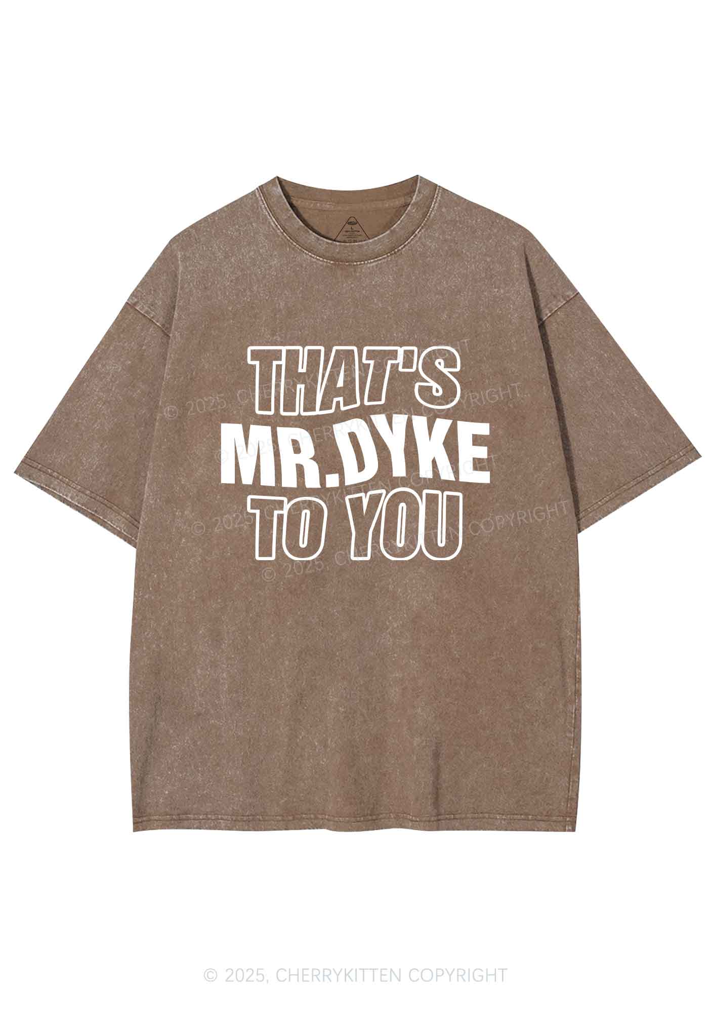Thats Mr Dyke Pride Y2K Shirts Washed Tee Cherrykitten - Image 6