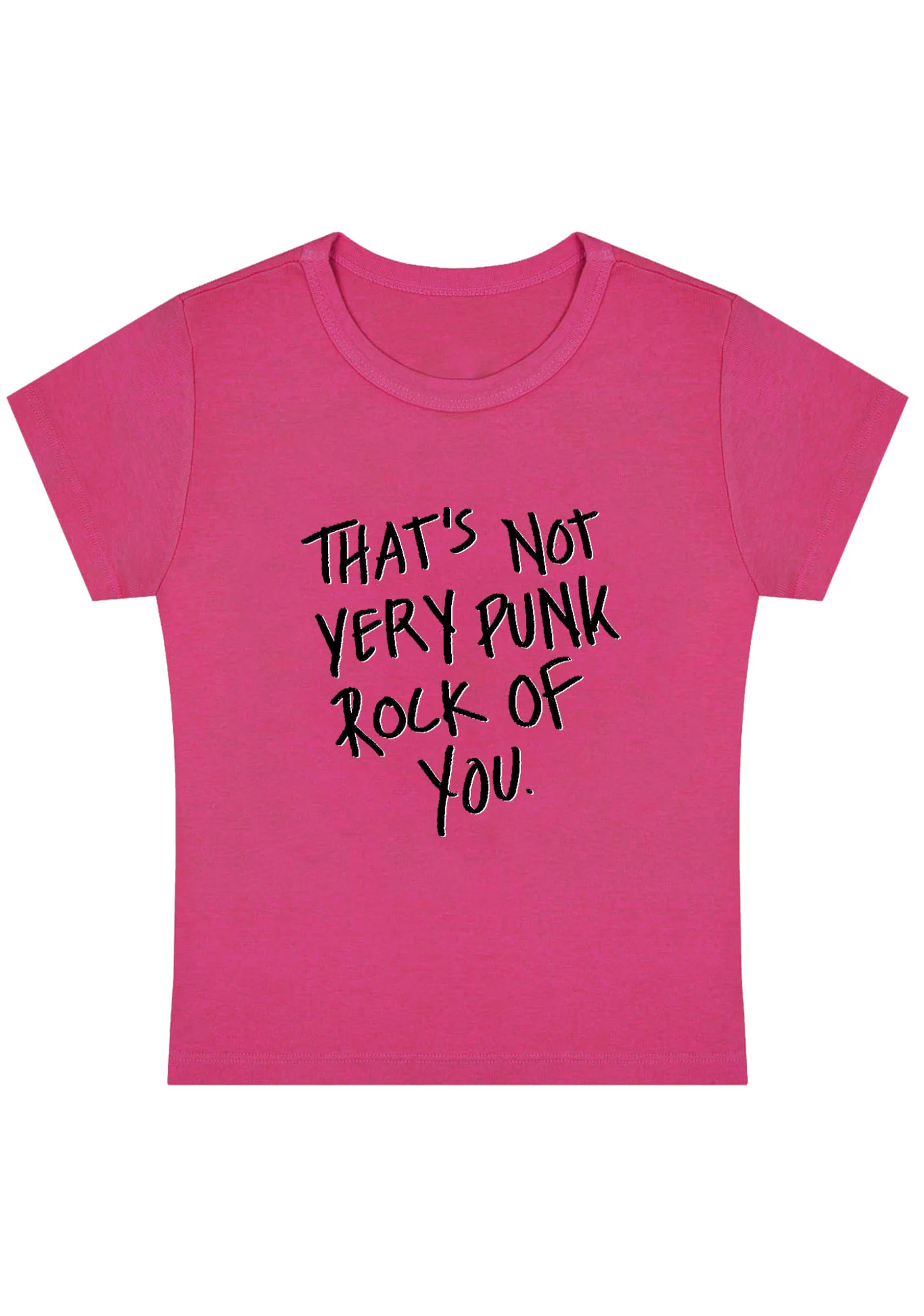 That's Not Very Punk Rock Of You Y2K Baby Tee - Image 3