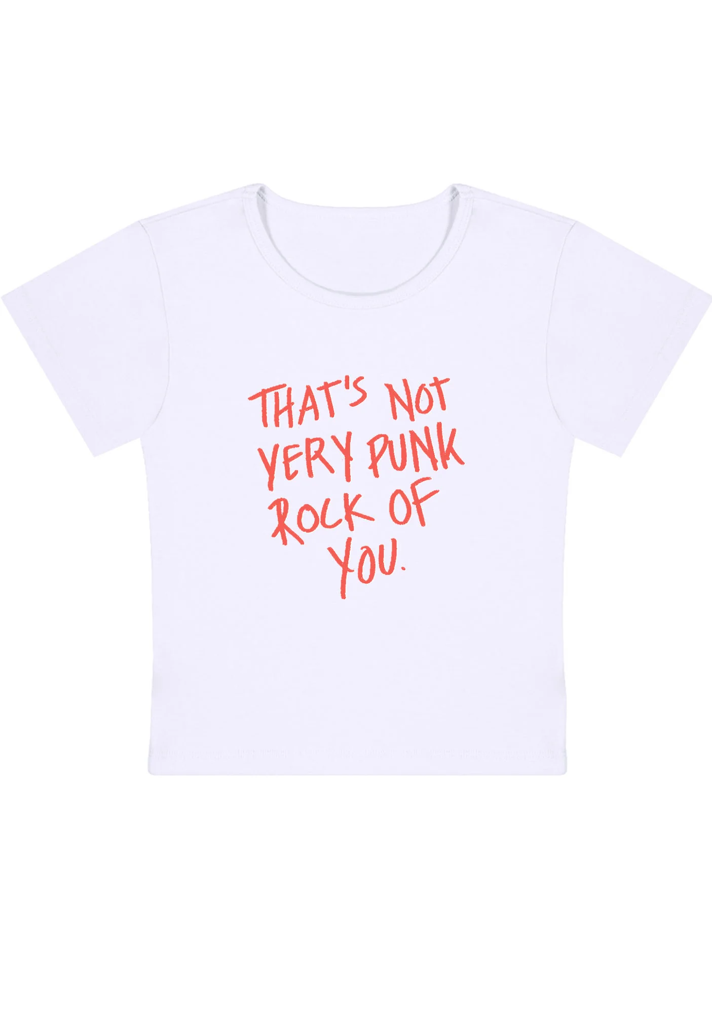 That's Not Very Punk Rock Of You Y2K Baby Tee - Image 4