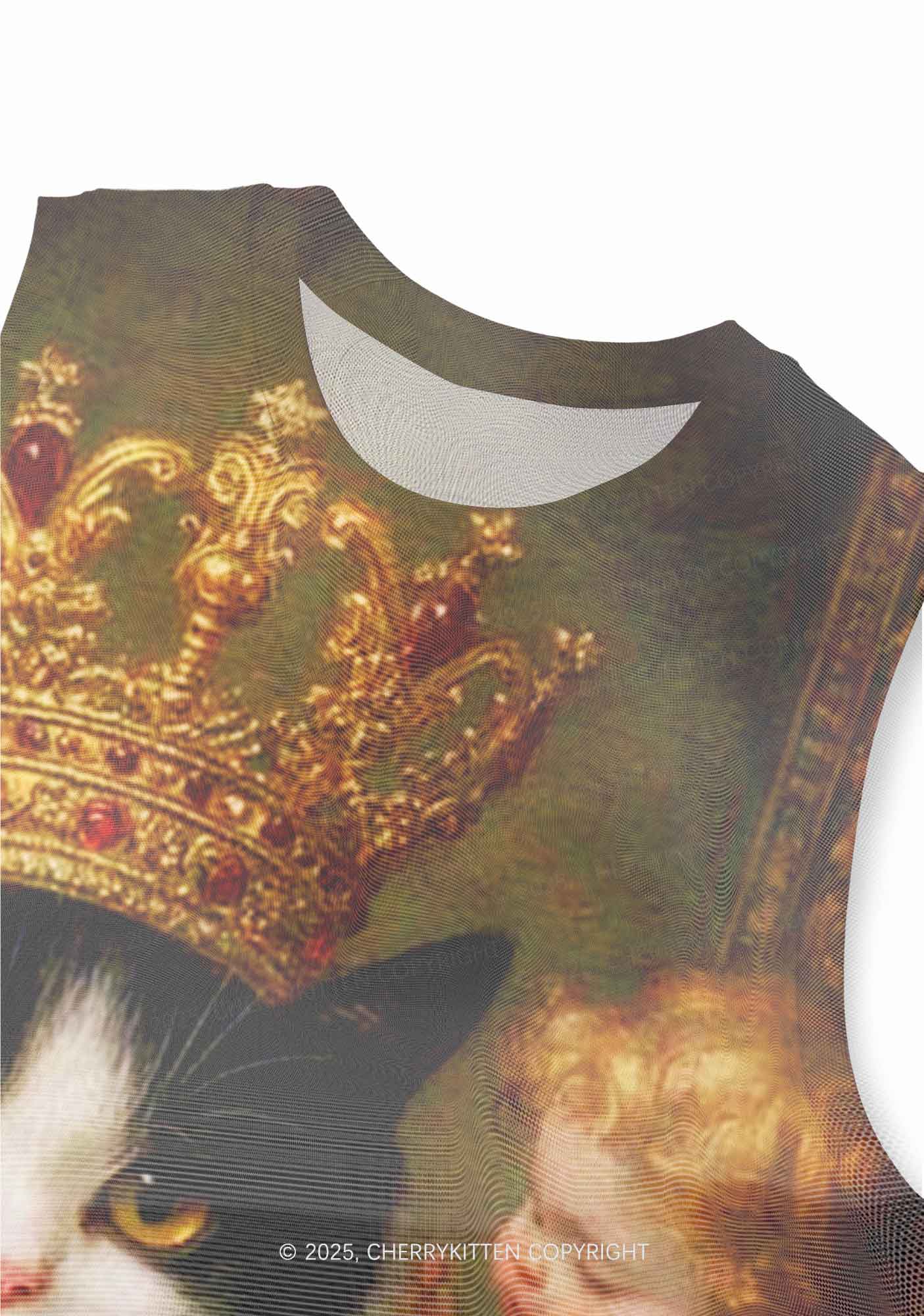The Cat King And Angels Y2K Mesh Muscle Tank Cherrykitten - Image 3