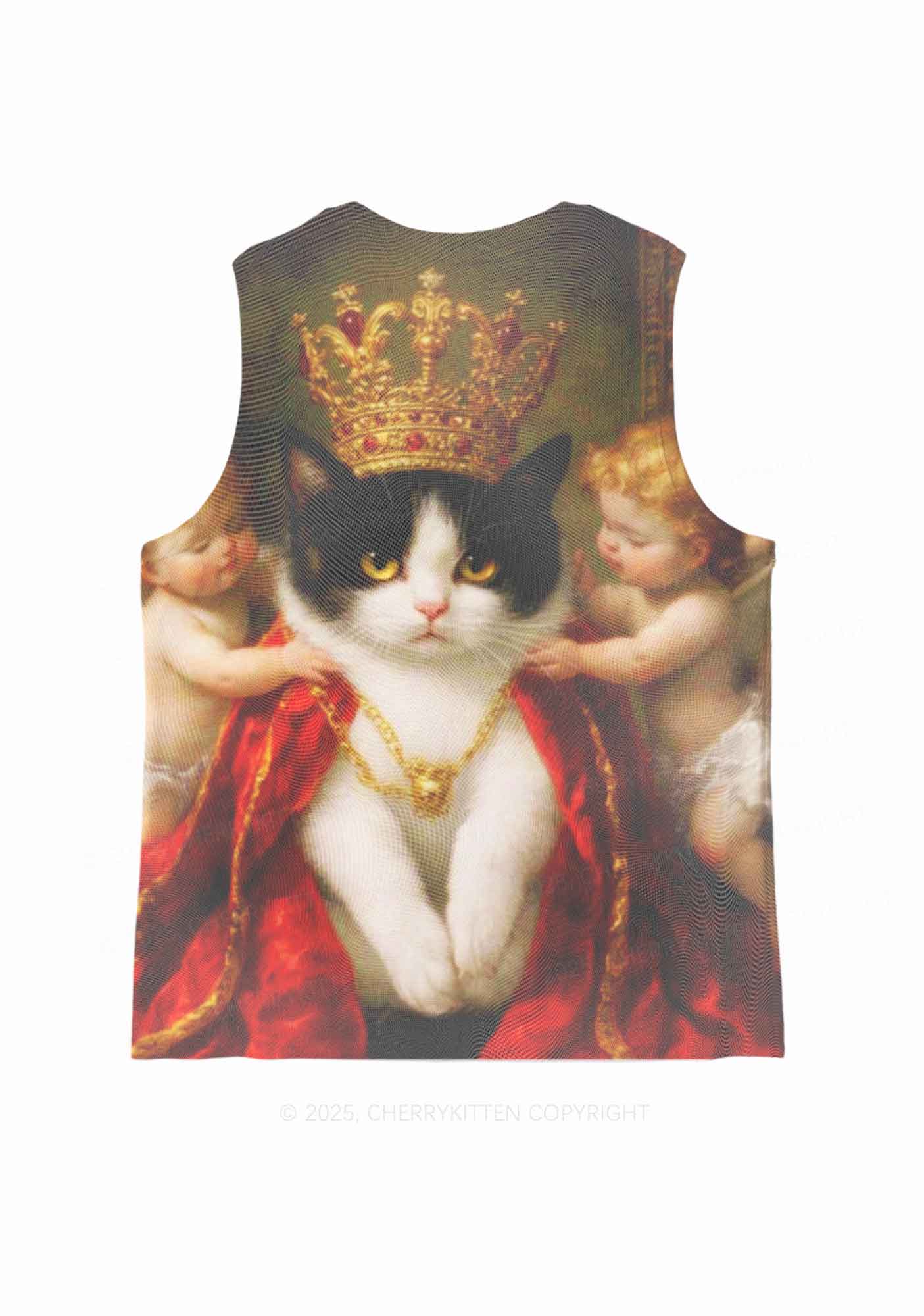 The Cat King And Angels Y2K Mesh Muscle Tank Cherrykitten - Image 4