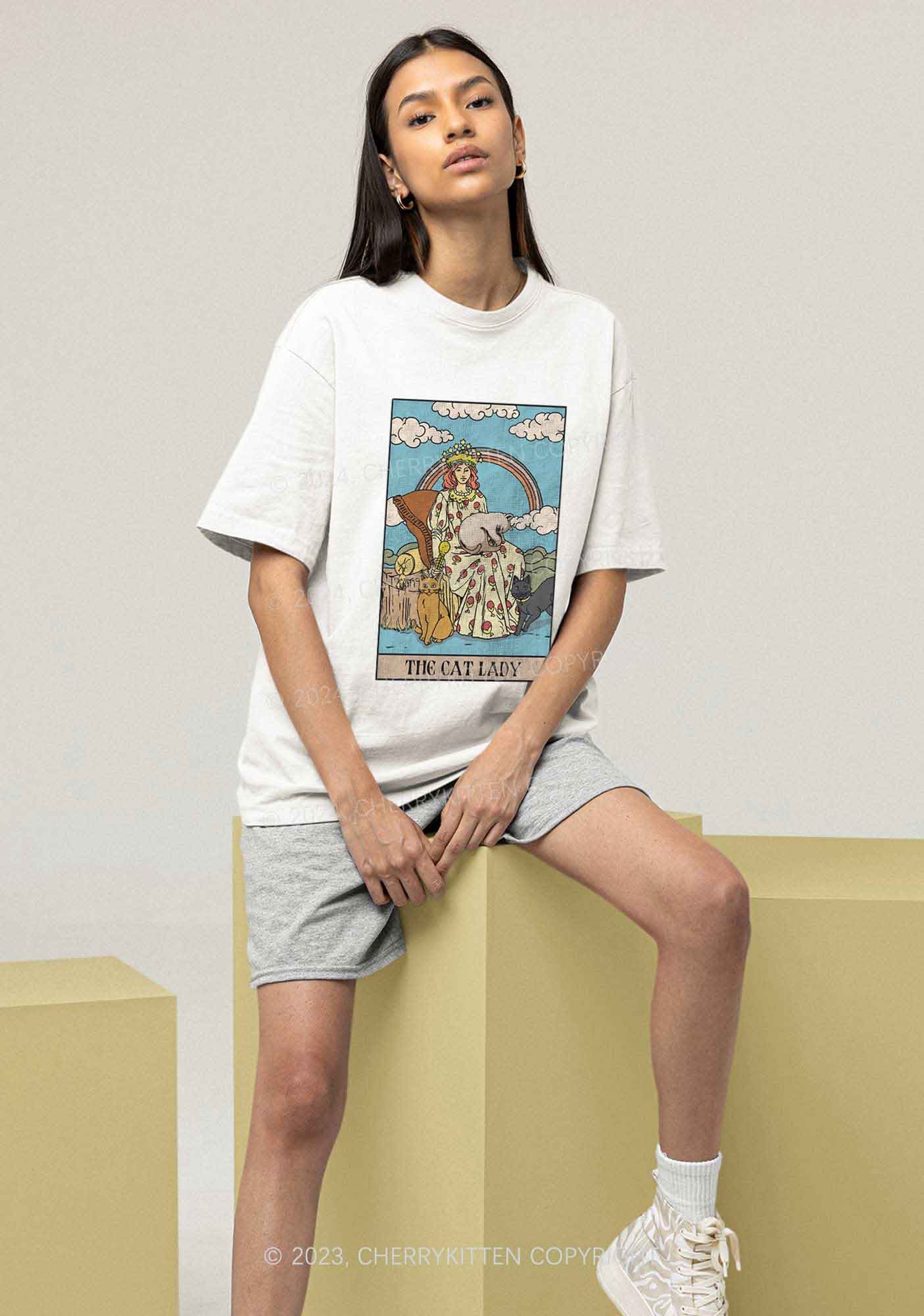 The Cat Lady Y2K Chunky Shirt Cherrykitten - Image 2