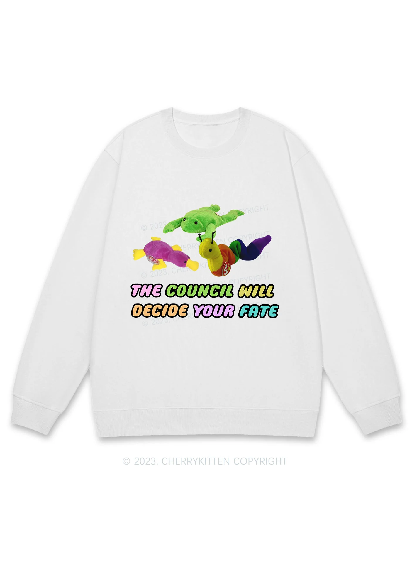 The Council Will Decide Your Fate Y2K Sweatshirt - Image 2