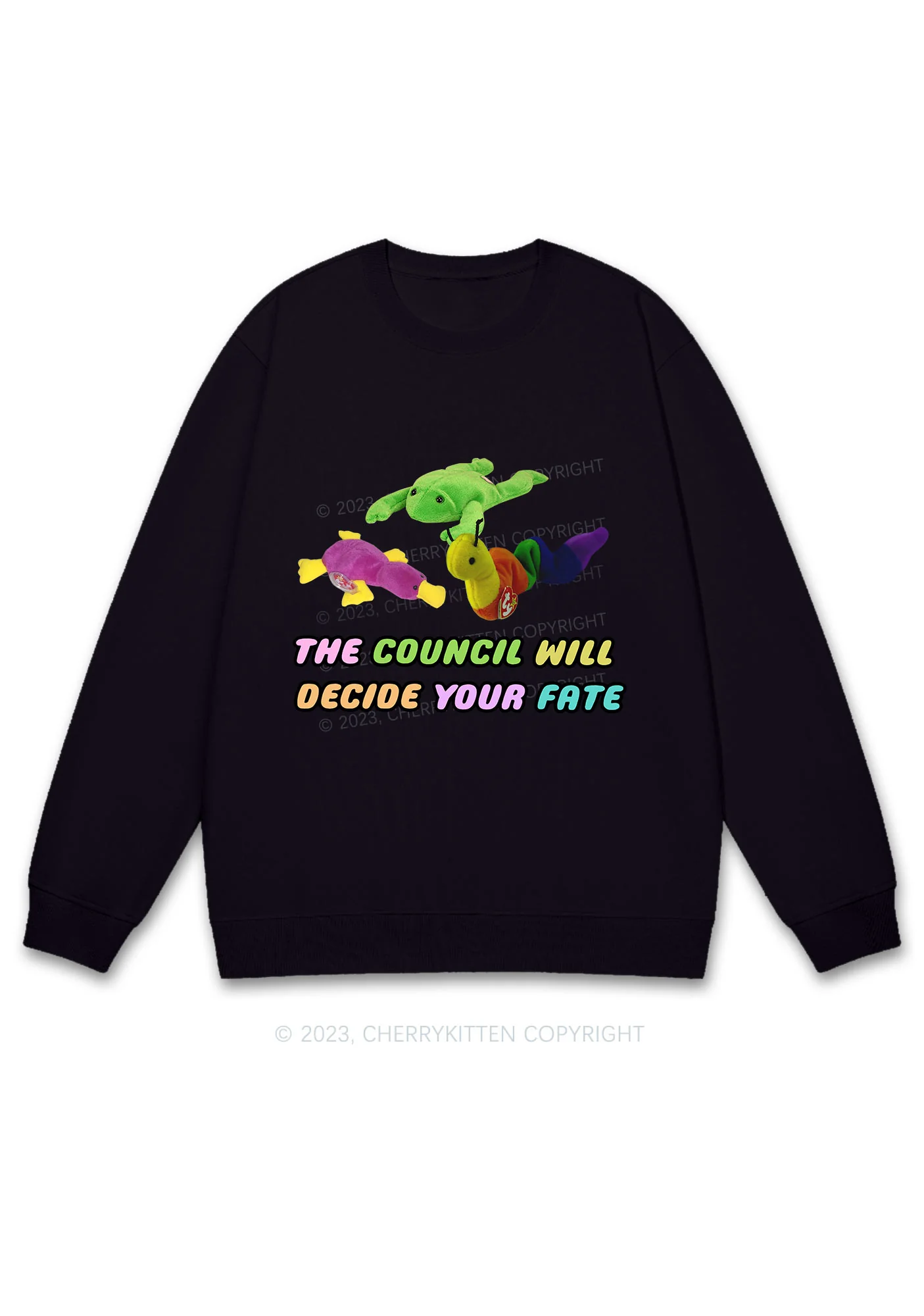 The Council Will Decide Your Fate Y2K Sweatshirt - Image 3