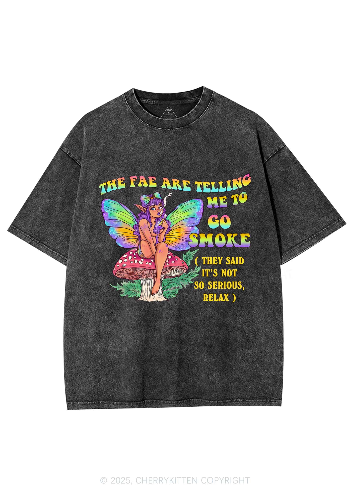 The Fae Smoke Y2K Washed Tee Cherrykitten - Image 3