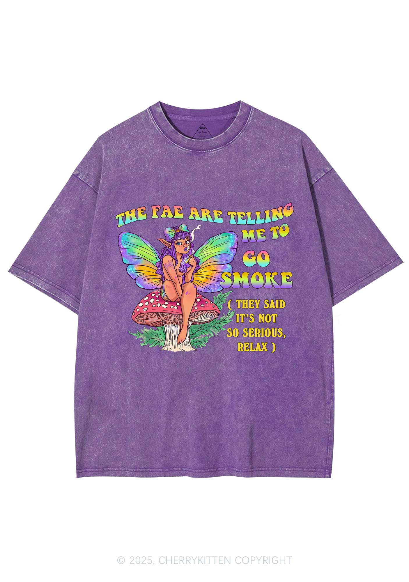 The Fae Smoke Y2K Washed Tee Cherrykitten - Image 4