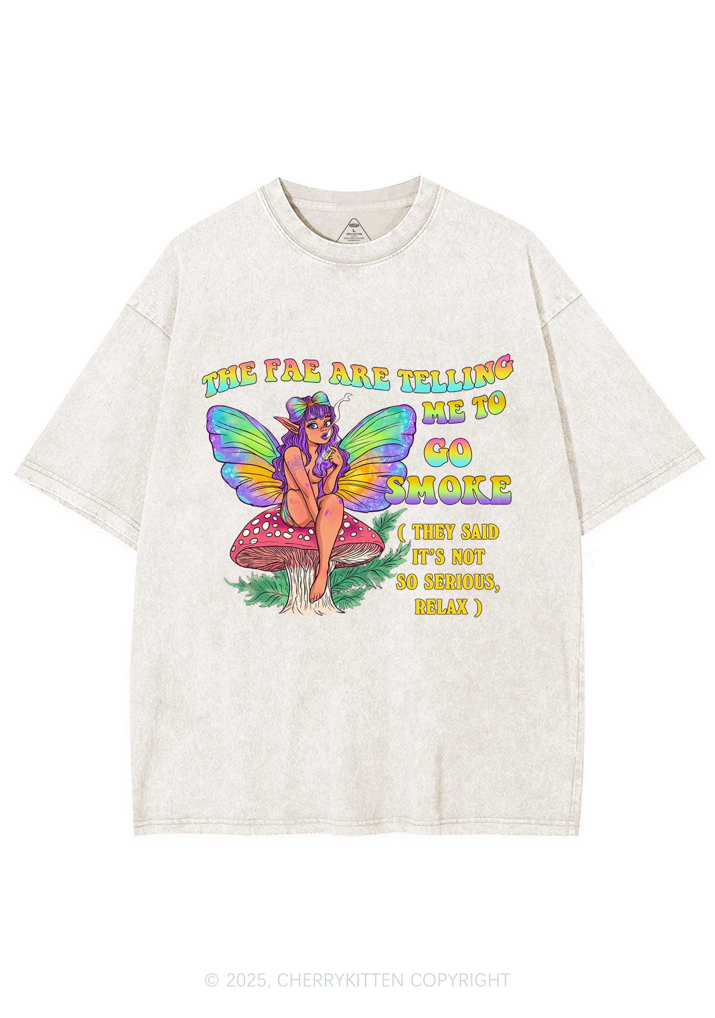 The Fae Smoke Y2K Washed Tee Cherrykitten - Image 5