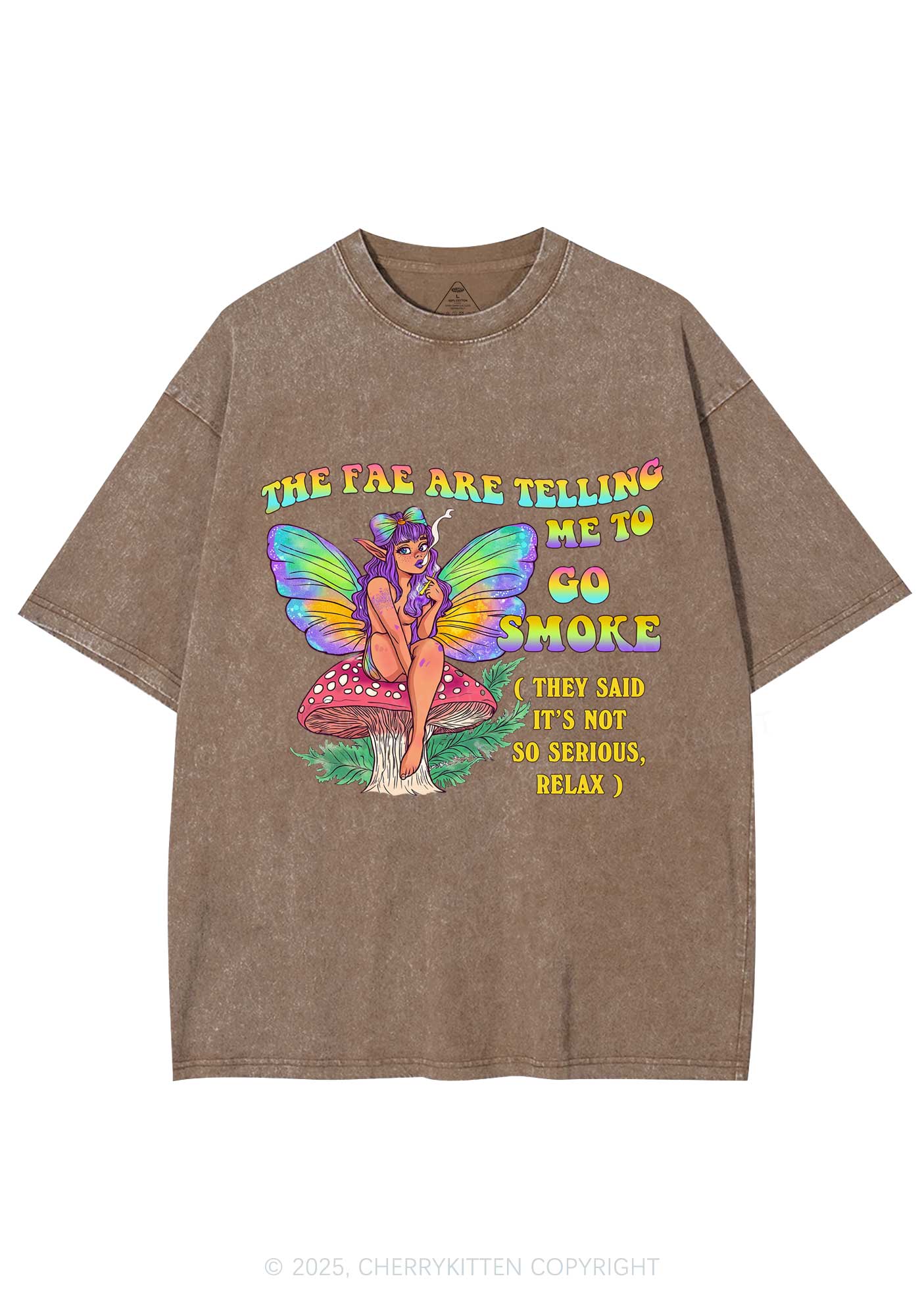 The Fae Smoke Y2K Washed Tee Cherrykitten - Image 6