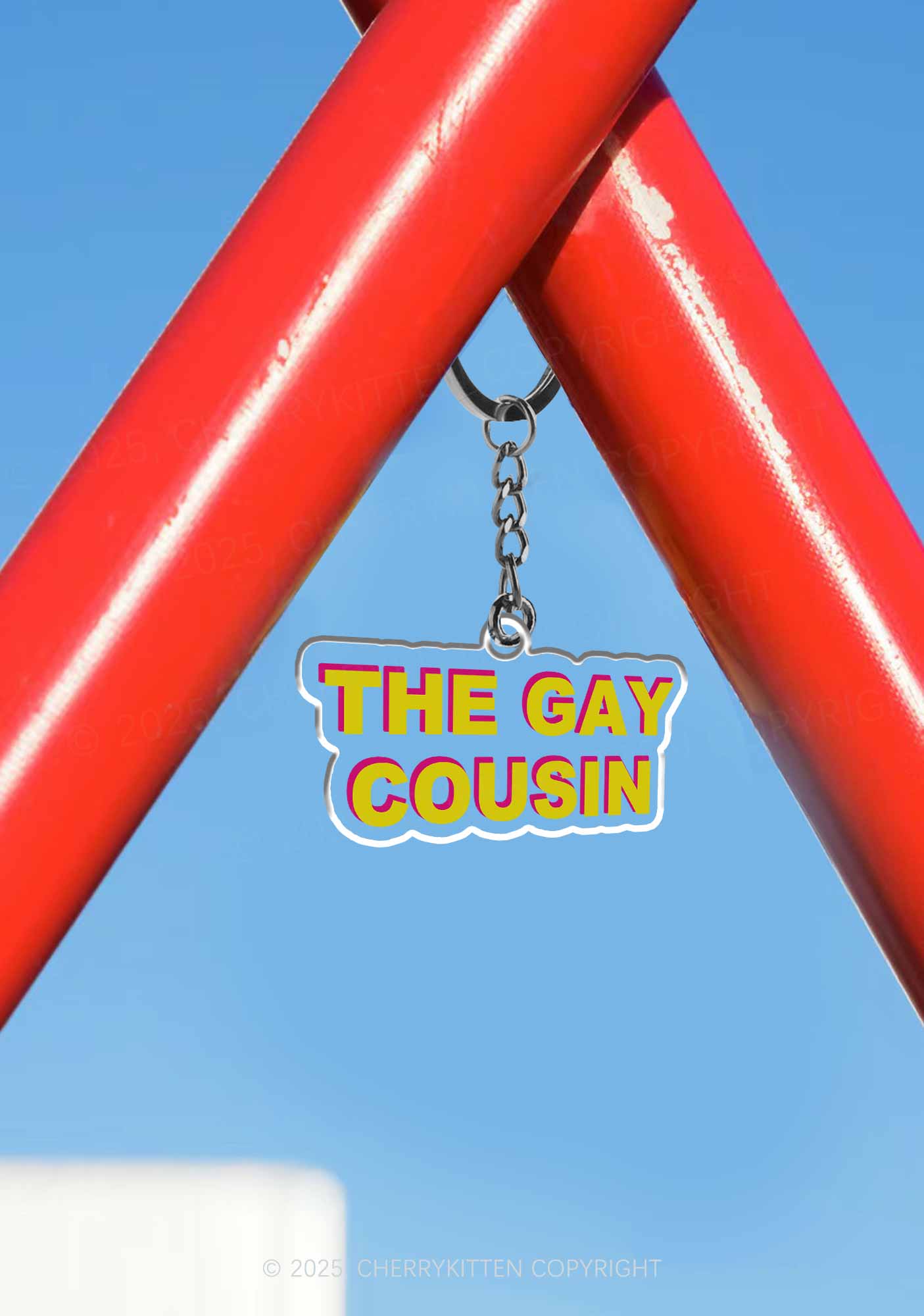 The Gay Cousin Pride 1Pc Y2K Keychain Cherrykitten - Image 3
