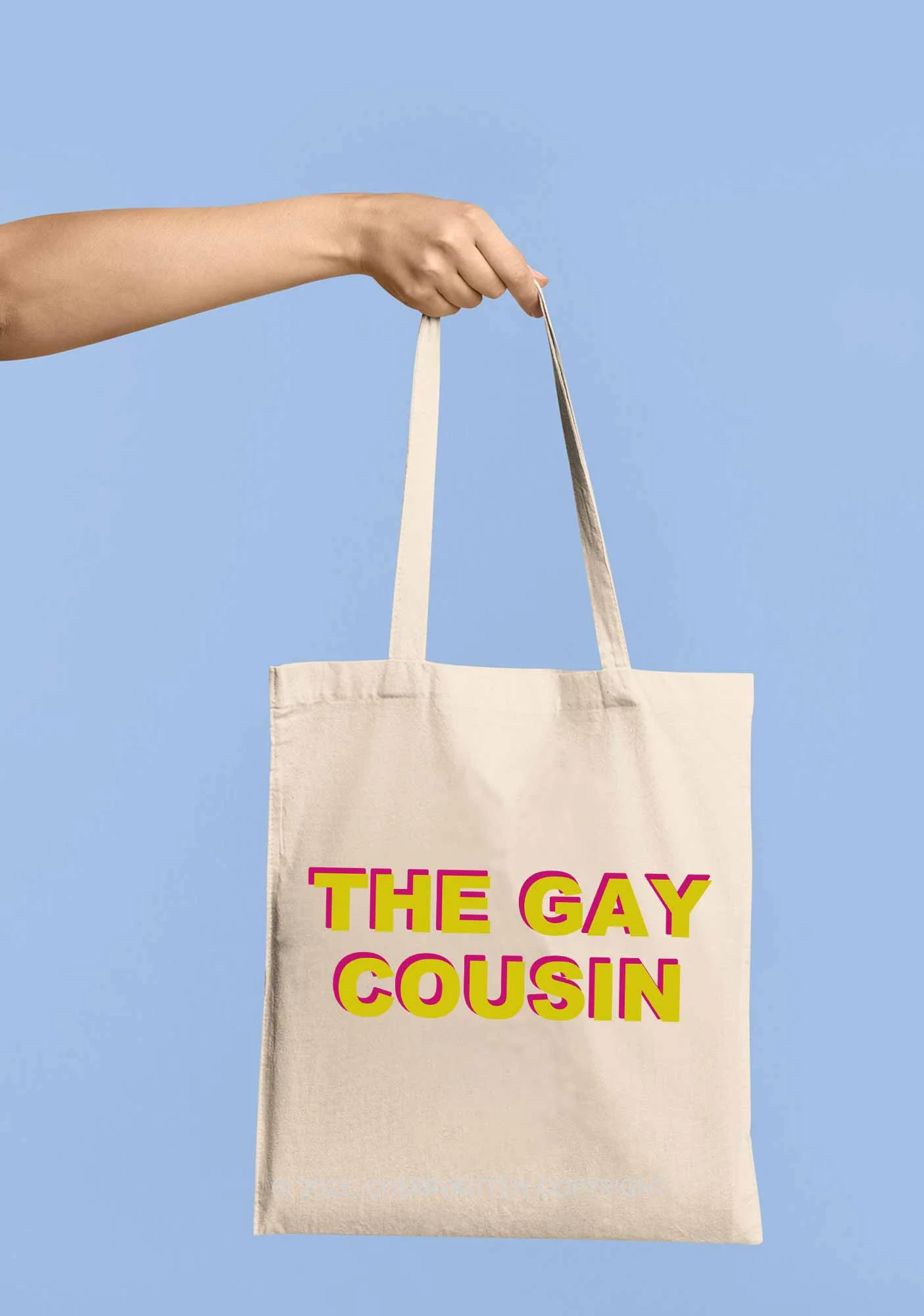 The Gay Cousin Pride Y2K Canvas Tote Bag Cherrykitten - Image 2