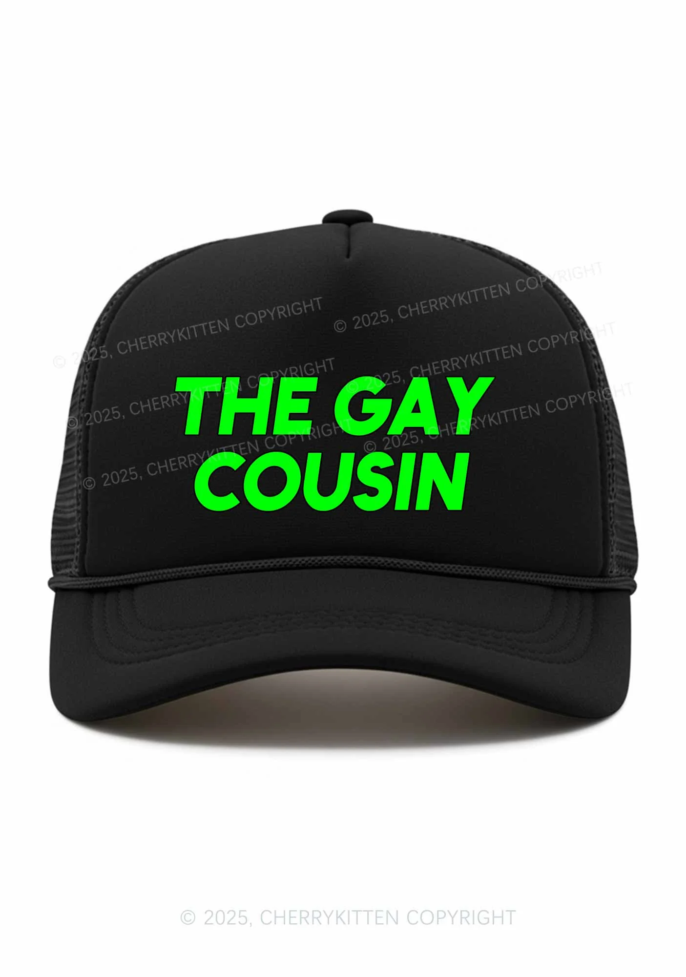 The Gay Cousin Pride Y2K Trucker Hat Cherrykitten - Image 3