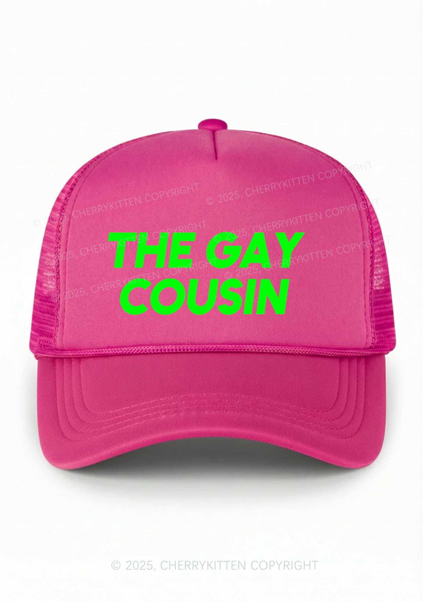 The Gay Cousin Pride Y2K Trucker Hat Cherrykitten - Image 4