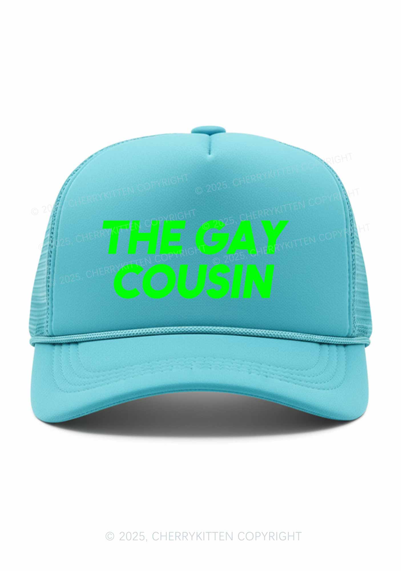 The Gay Cousin Pride Y2K Trucker Hat Cherrykitten - Image 5