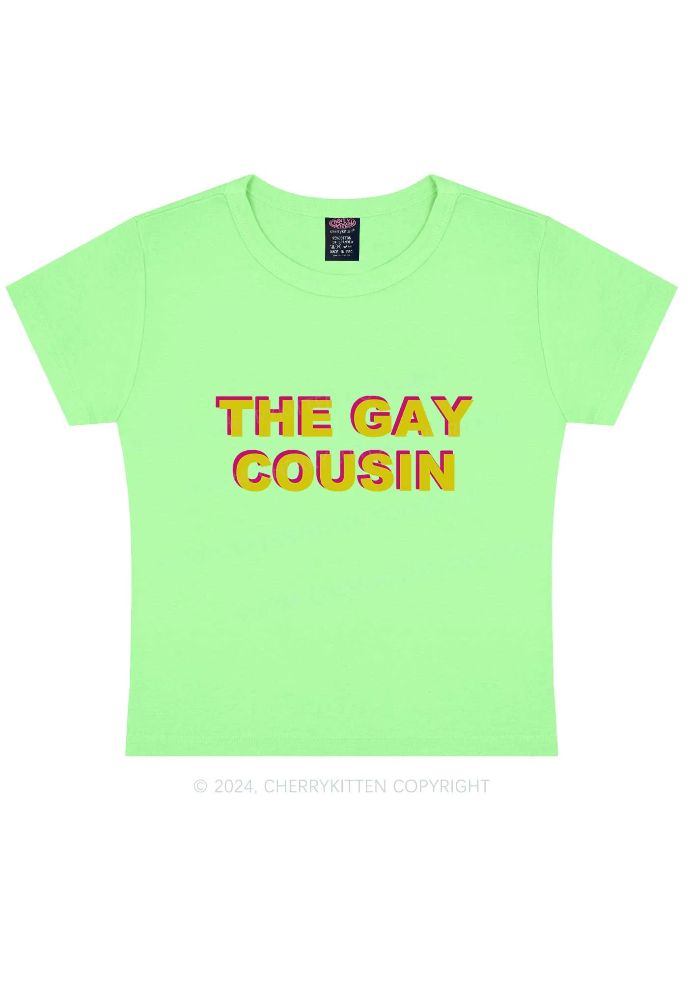 The Gay Cousin Y2K Baby Tee Cherrykitten - Image 12