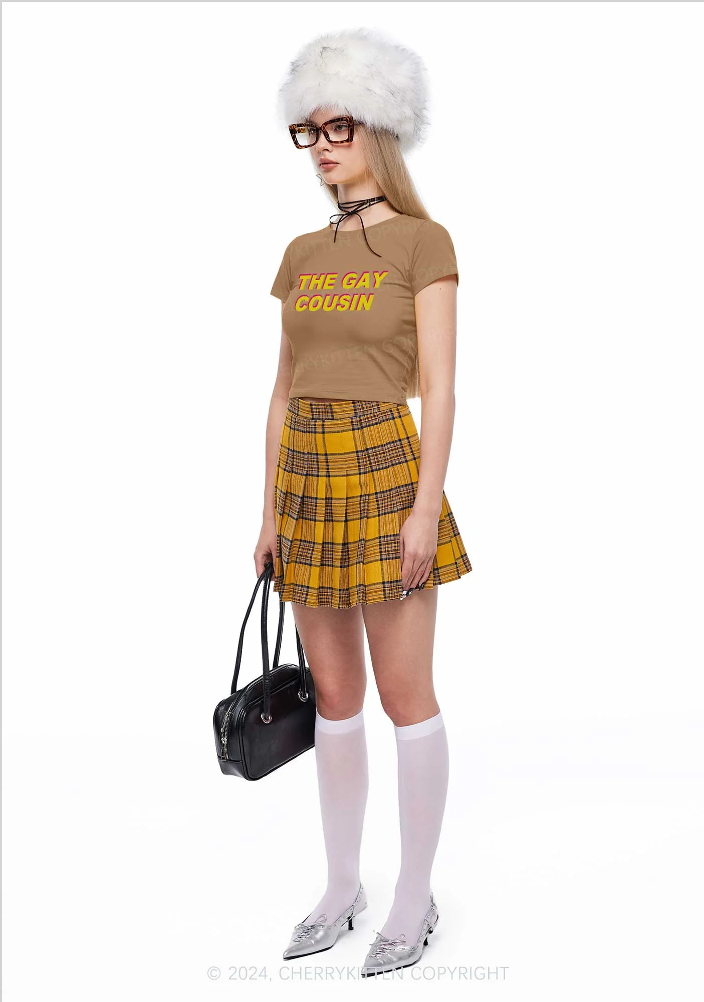 The Gay Cousin Y2K Baby Tee Cherrykitten - Image 4