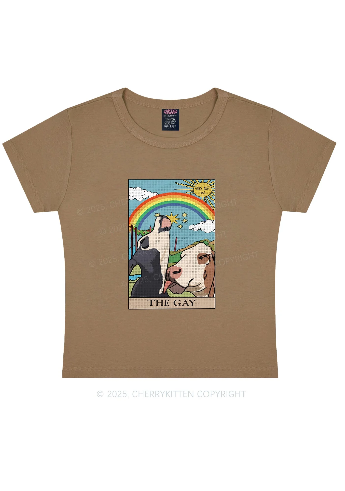 The Gay Pride Y2K Baby Tee Cherrykitten - Image 10
