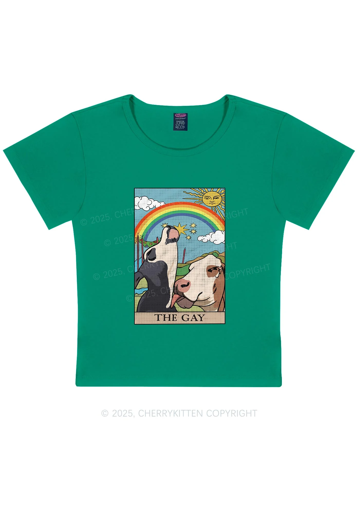 The Gay Pride Y2K Baby Tee Cherrykitten - Image 13
