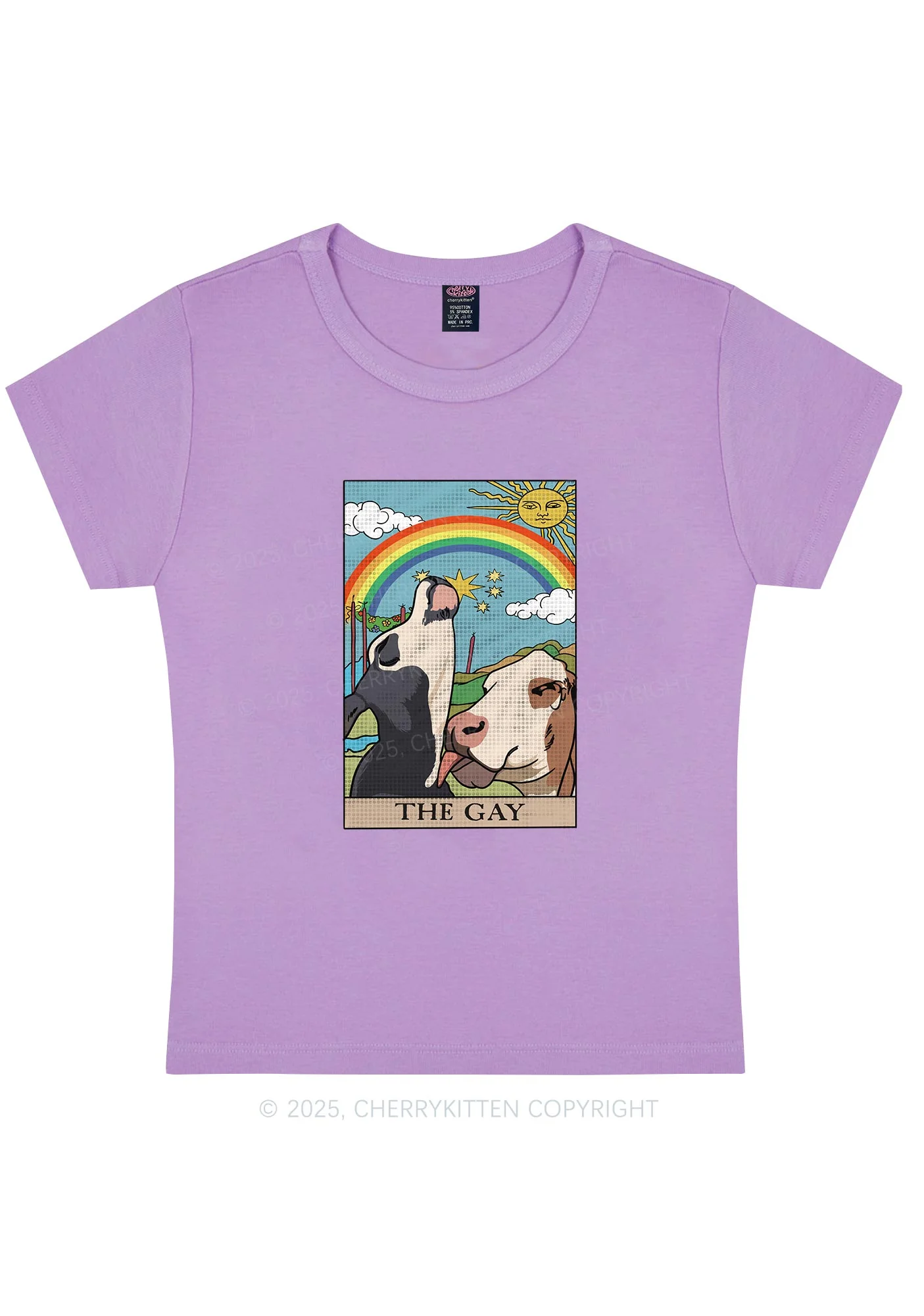 The Gay Pride Y2K Baby Tee Cherrykitten - Image 5