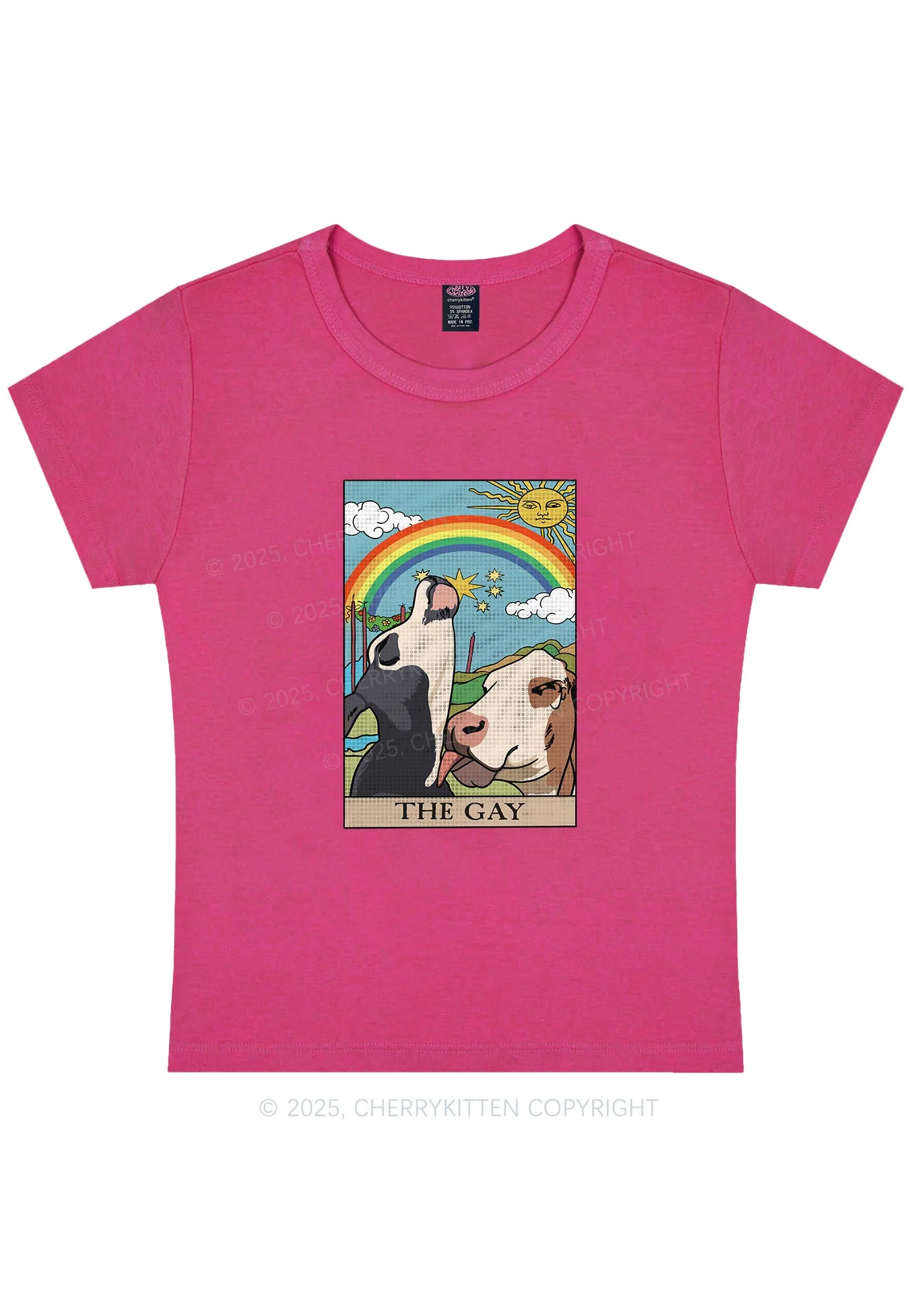 The Gay Pride Y2K Baby Tee Cherrykitten - Image 6