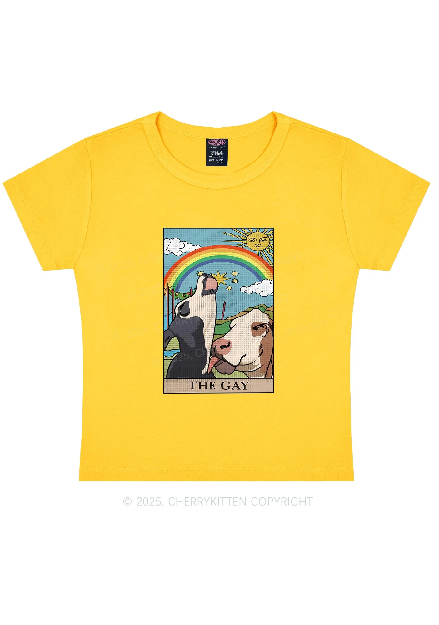 The Gay Pride Y2K Baby Tee Cherrykitten - Image 7