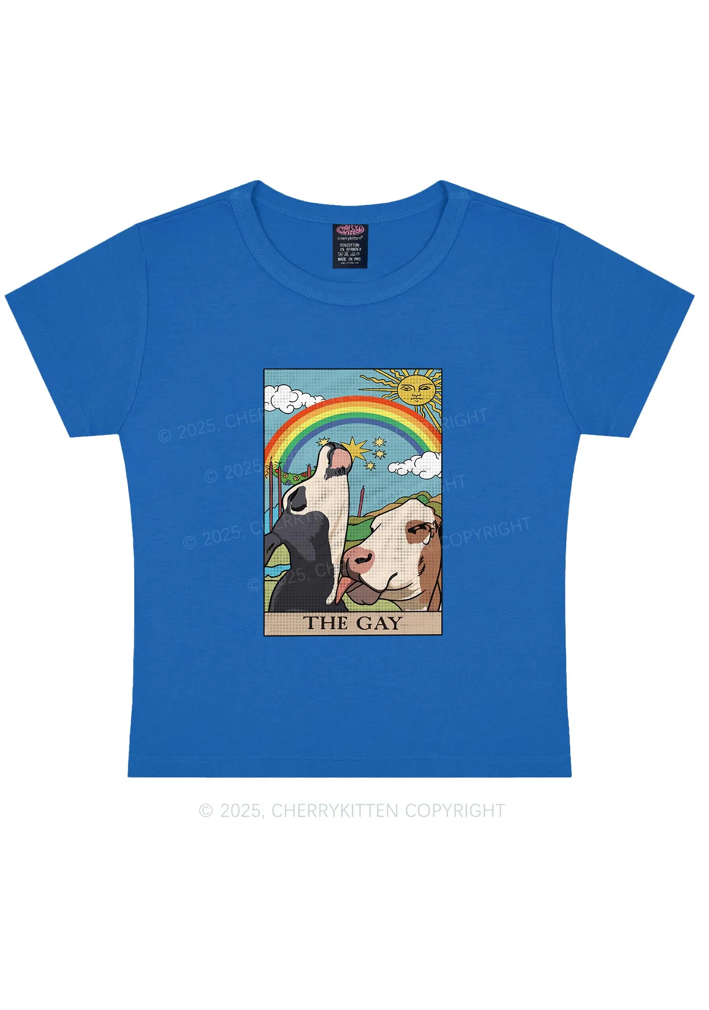 The Gay Pride Y2K Baby Tee Cherrykitten - Image 8