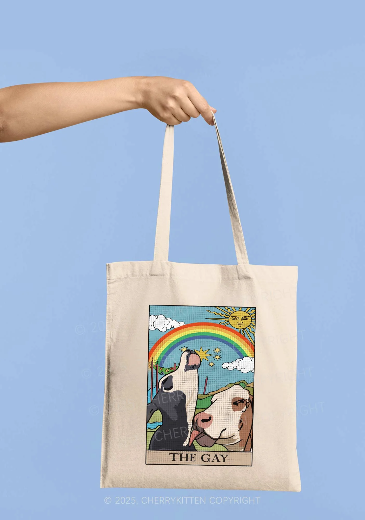 The Gay Pride Y2K Canvas Tote Bag Cherrykitten - Image 4