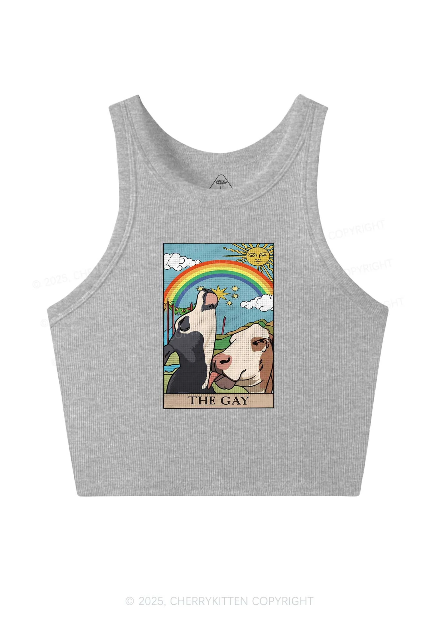 The Gay Pride Y2K Crop Tank Top Cherrykitten - Image 4