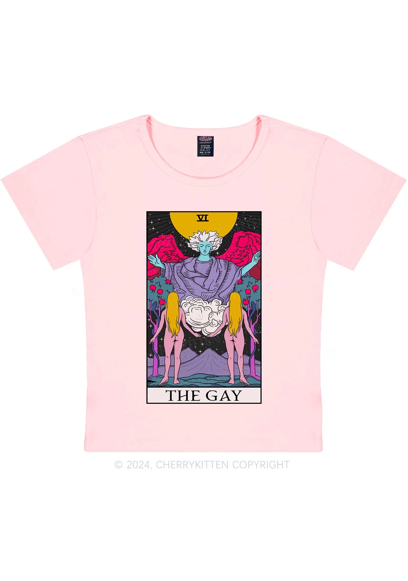 The Gay Witch Y2K Baby Tee Cherrykitten - Image 10