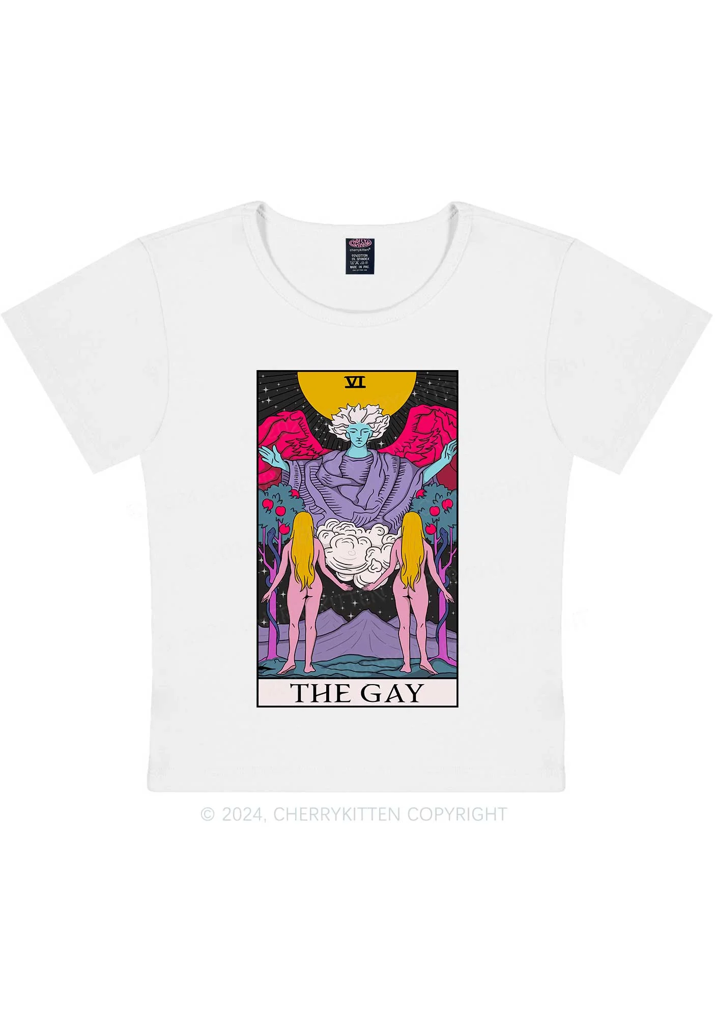 The Gay Witch Y2K Baby Tee Cherrykitten - Image 3