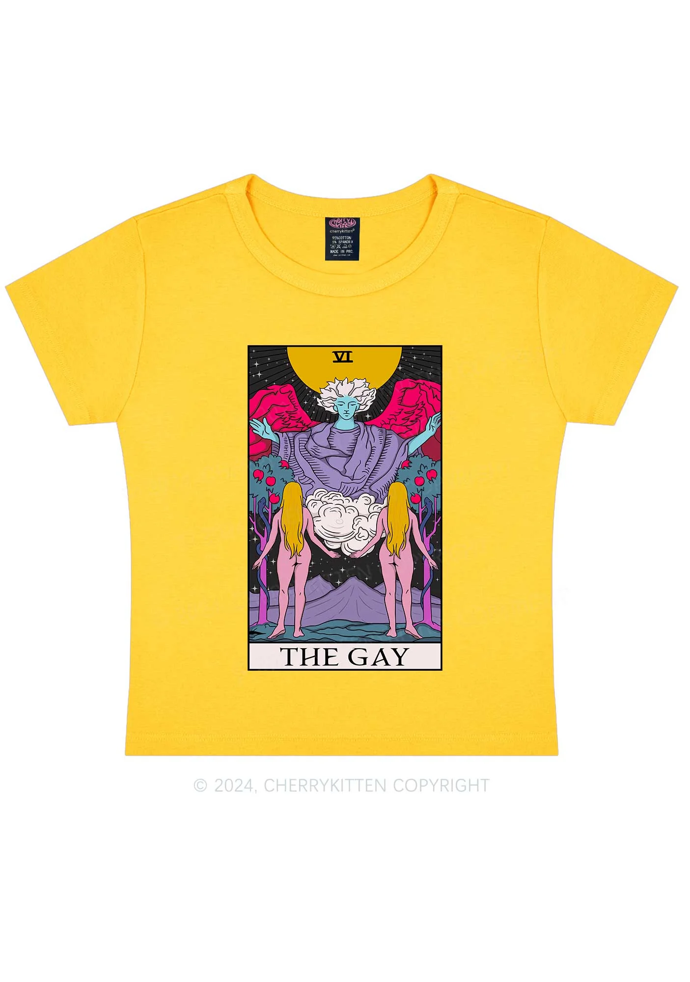 The Gay Witch Y2K Baby Tee Cherrykitten - Image 5